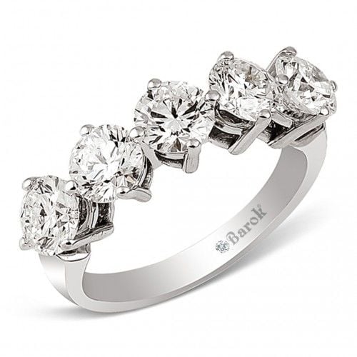 Pırlanta Nilsu Beştaş Alyans Yüzük 2.81 Ct. G VS 18K