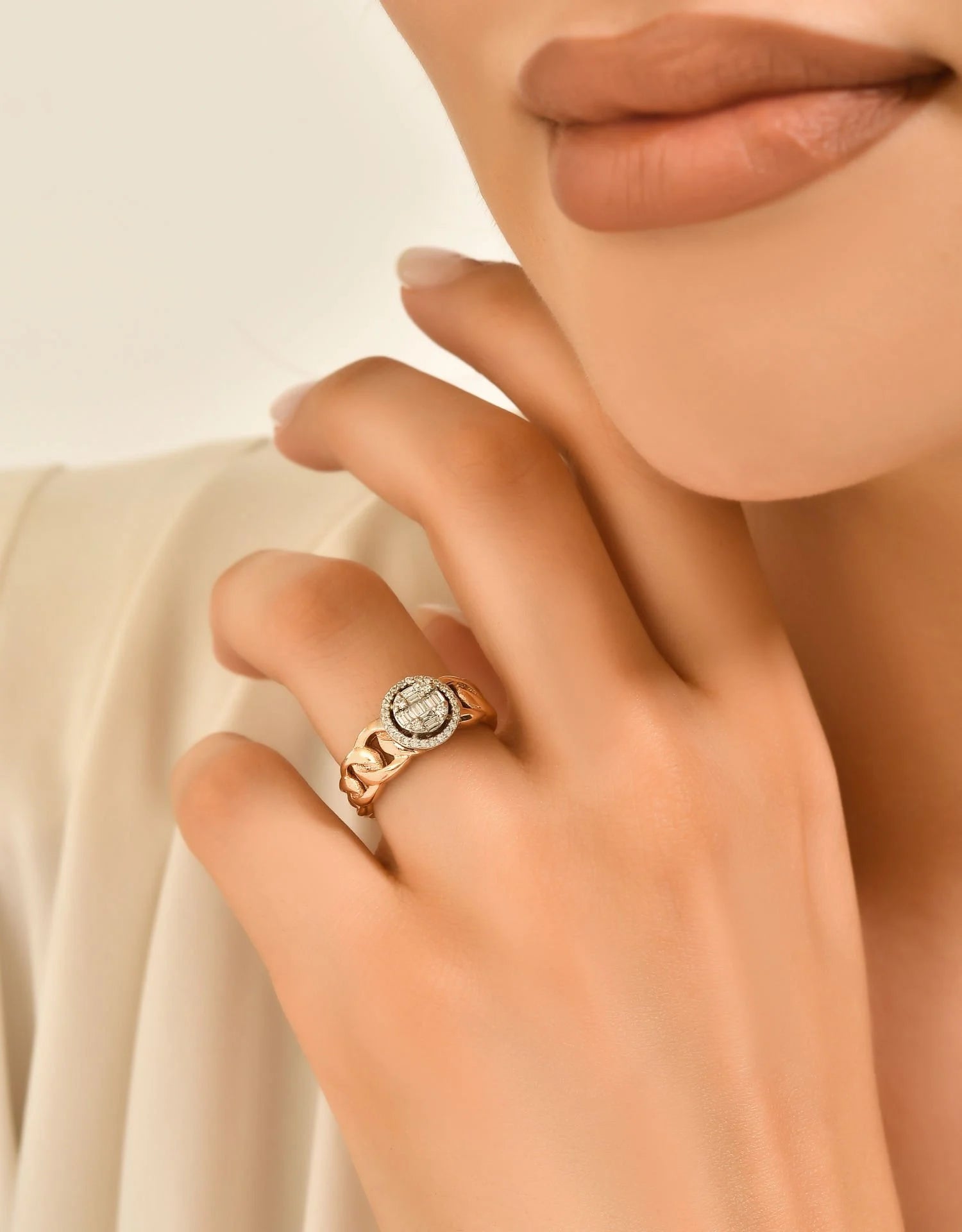 Baget Pırlantalı Yüzük 0.32 Ct. E VS