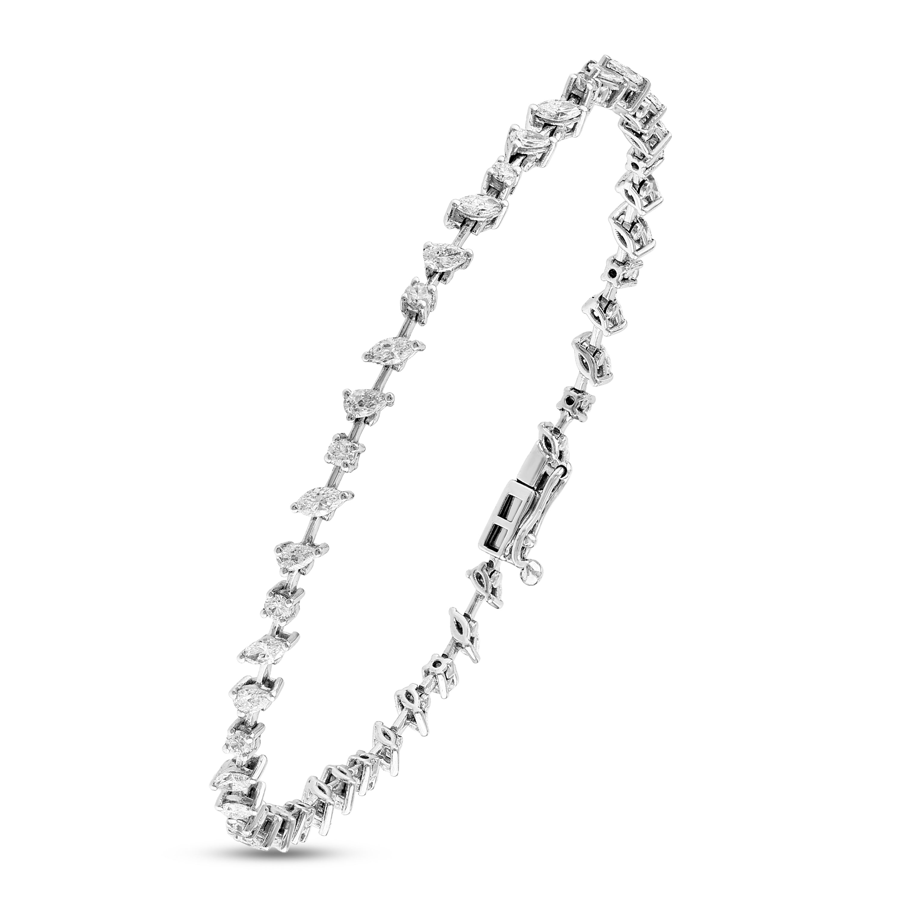 Pırlanta Markiz & Damla 2.20 Ct. Suyolu Bileklik 18K