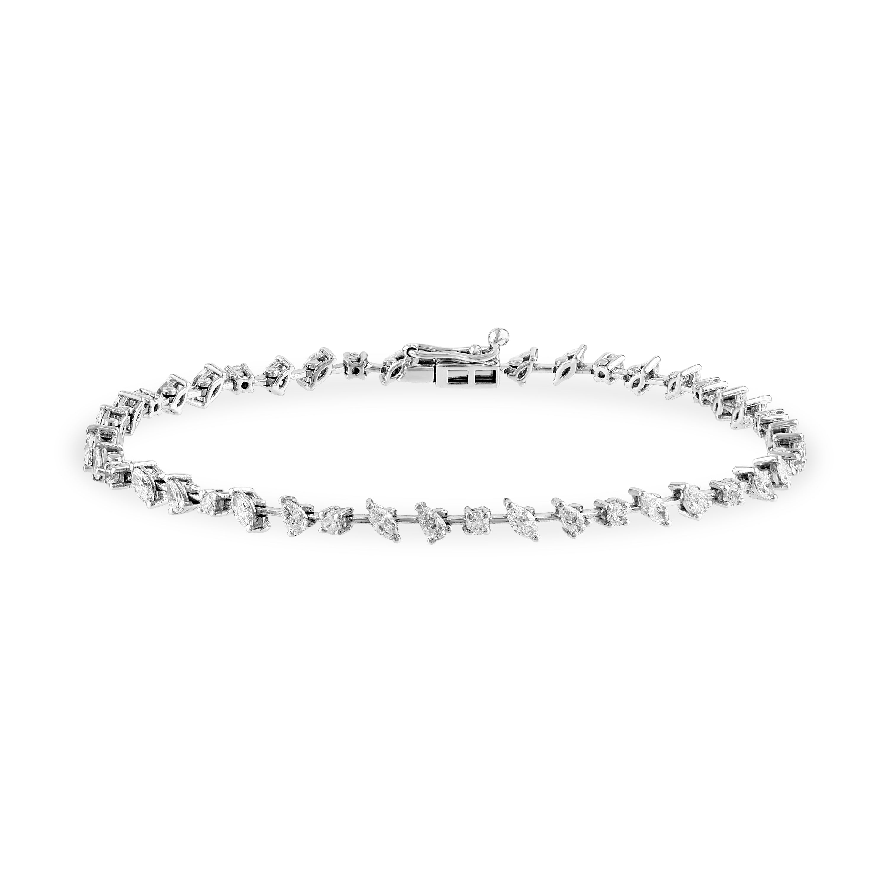 Pırlanta Markiz & Damla 2.20 Ct. Suyolu Bileklik 18K