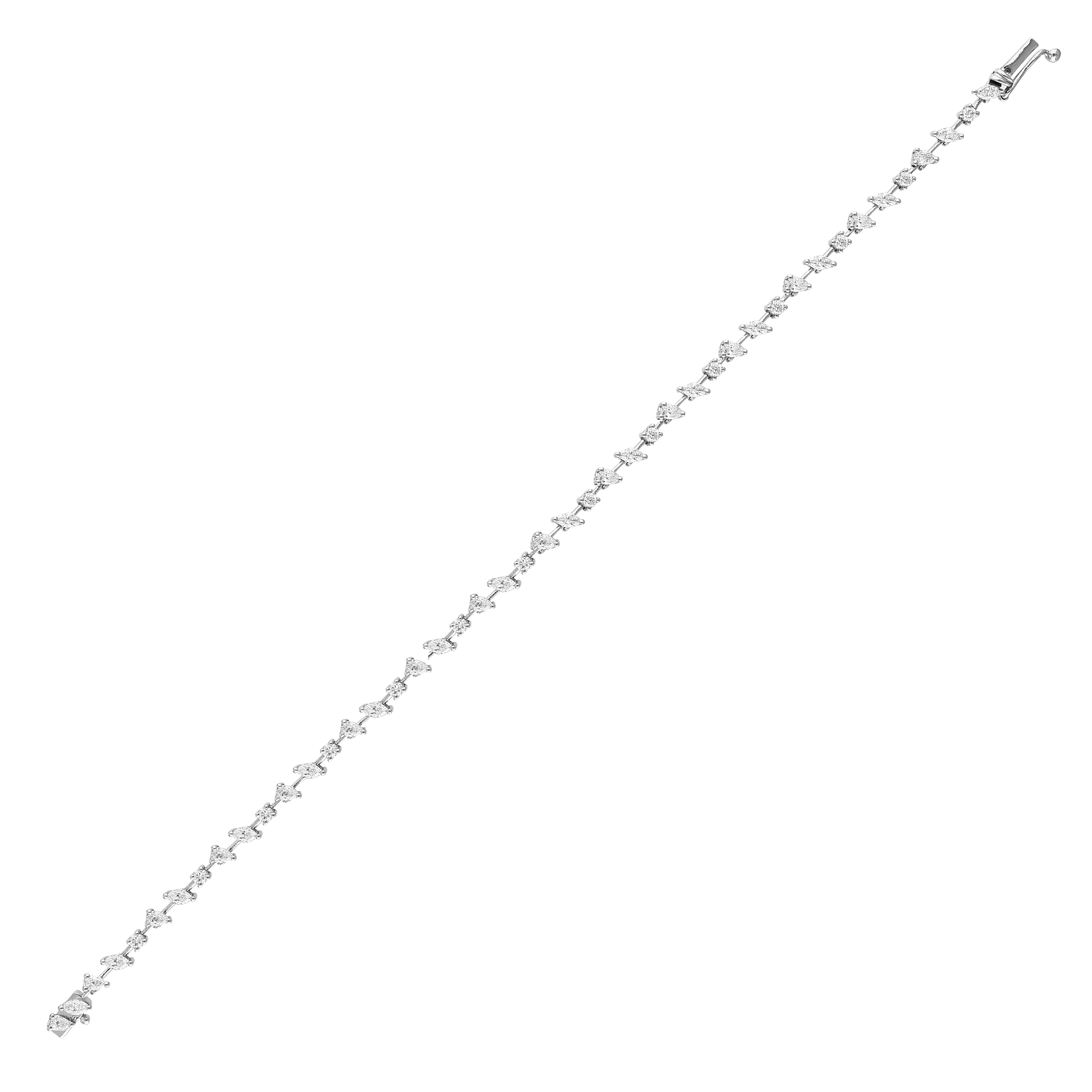 Pırlanta Markiz & Damla 2.20 Ct. Suyolu Bileklik 18K