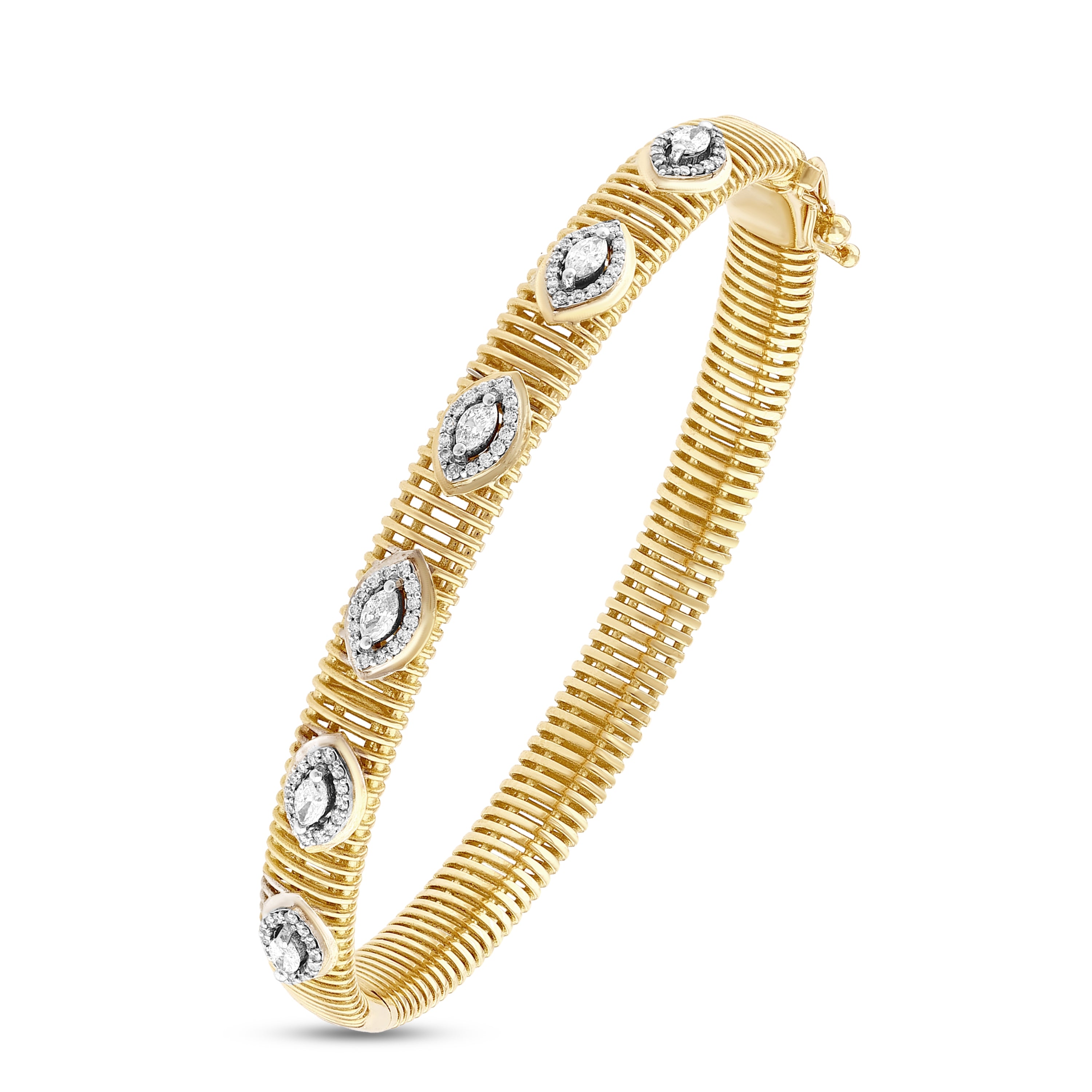 Pırlantalı 0,65 Ct. Altın Kelepçe 18K