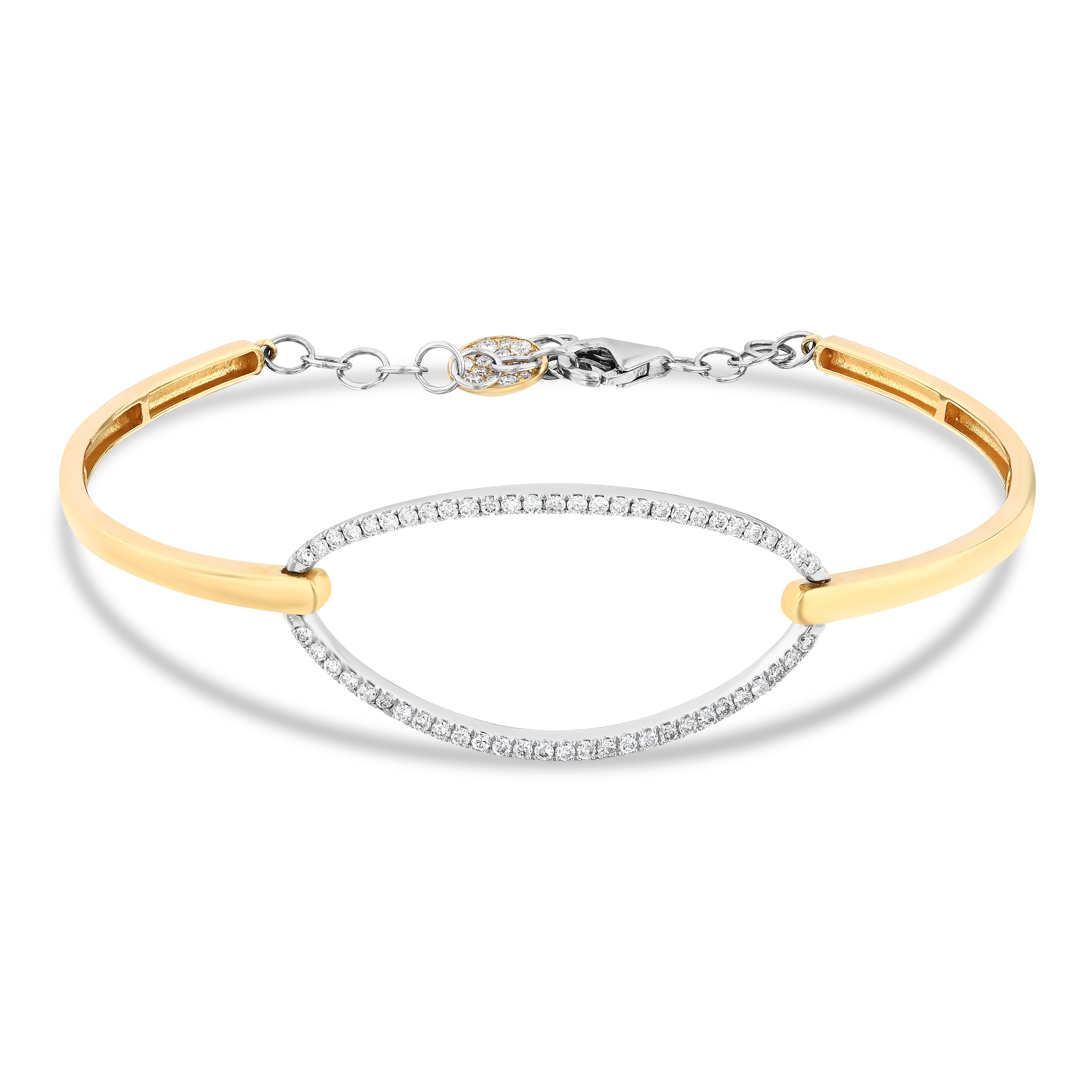 Çift Bant Rose Pırlanta Kelepçe 0.61 Ct. 18K