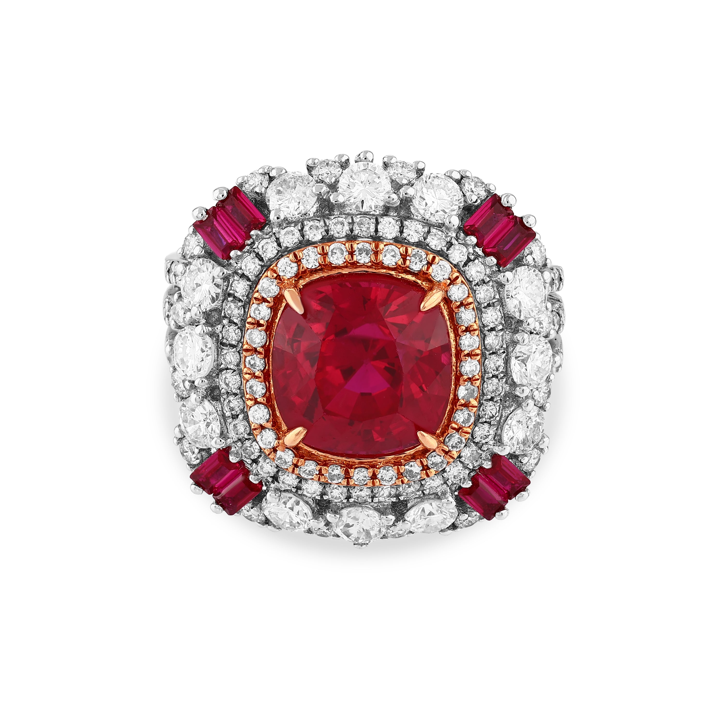 Pırlantalı Yakut 1,74 Ct. Fantezi Yüzük 18K