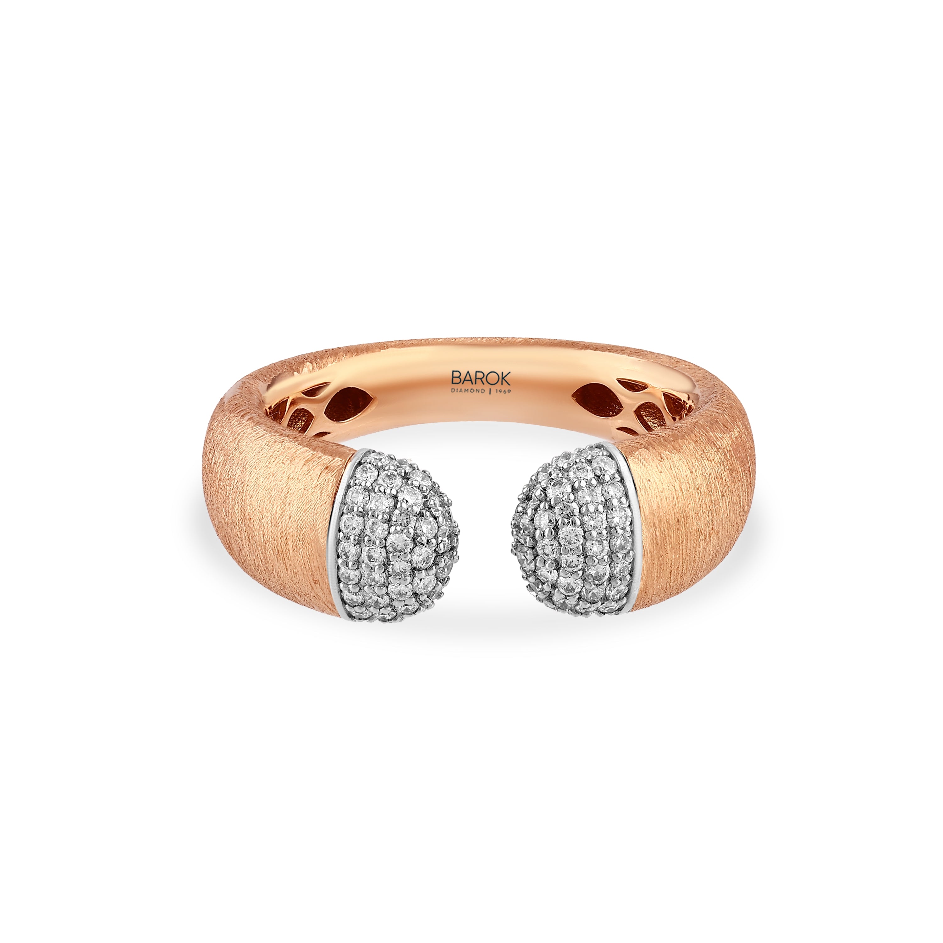 Pırlantalı 0.60 Ct. Rose Altın Kokteyl Fantezi Yüzük 18K