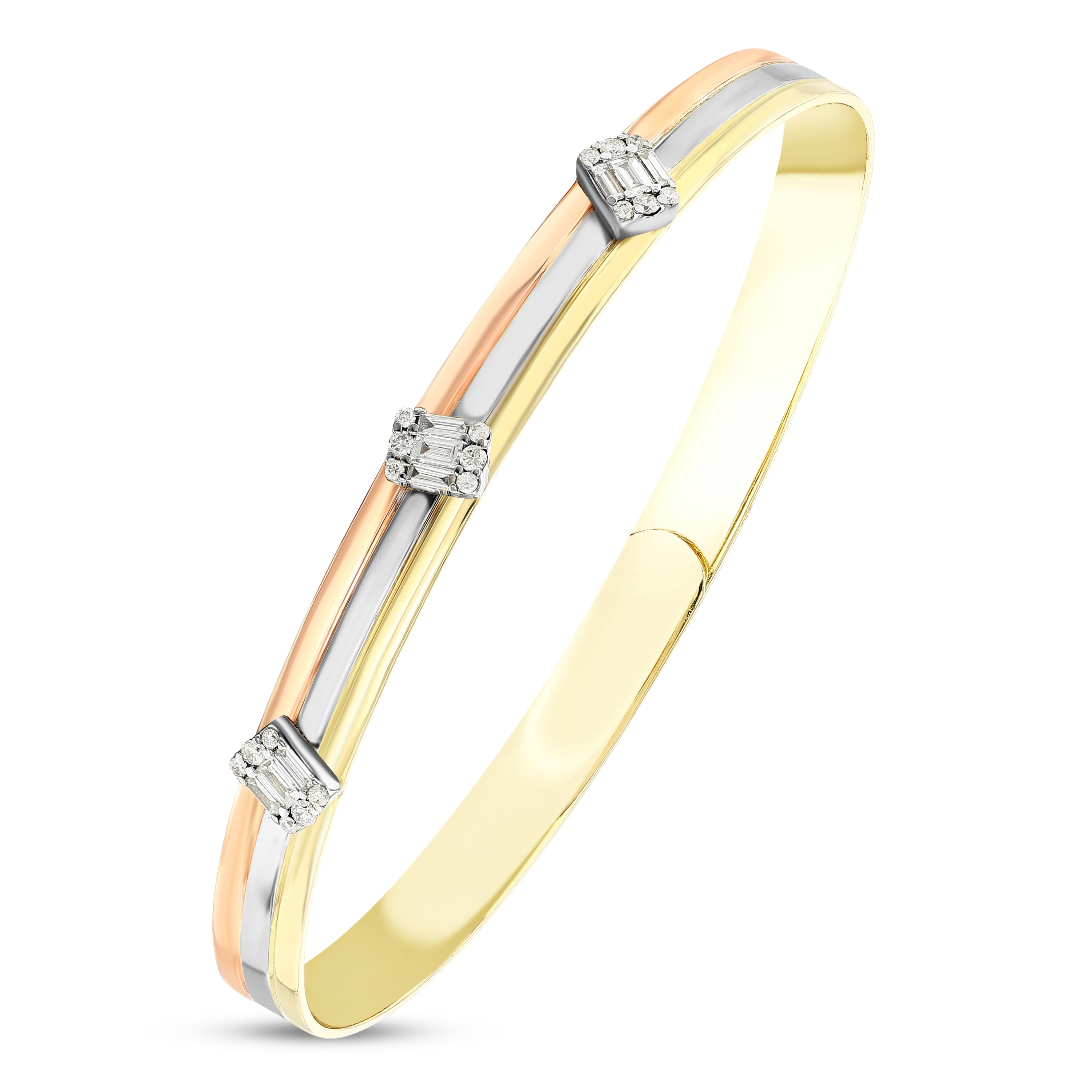 Baget Pırlantalı 0.32 Ct. Canella Fantezi Kelepçe 14K