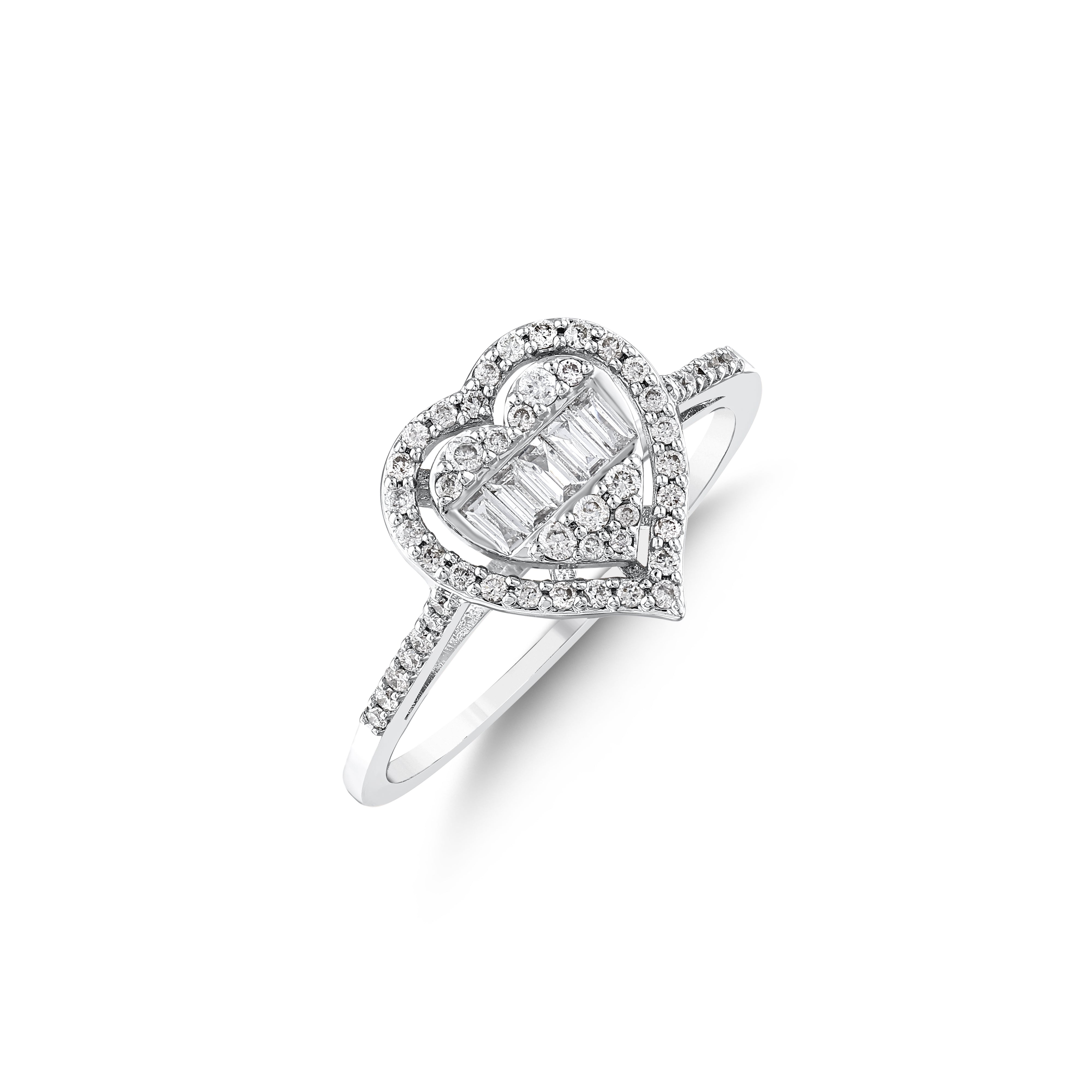 Baget Pırlantalı 0.32 Ct. Vertina Fantezi Yüzük 14K