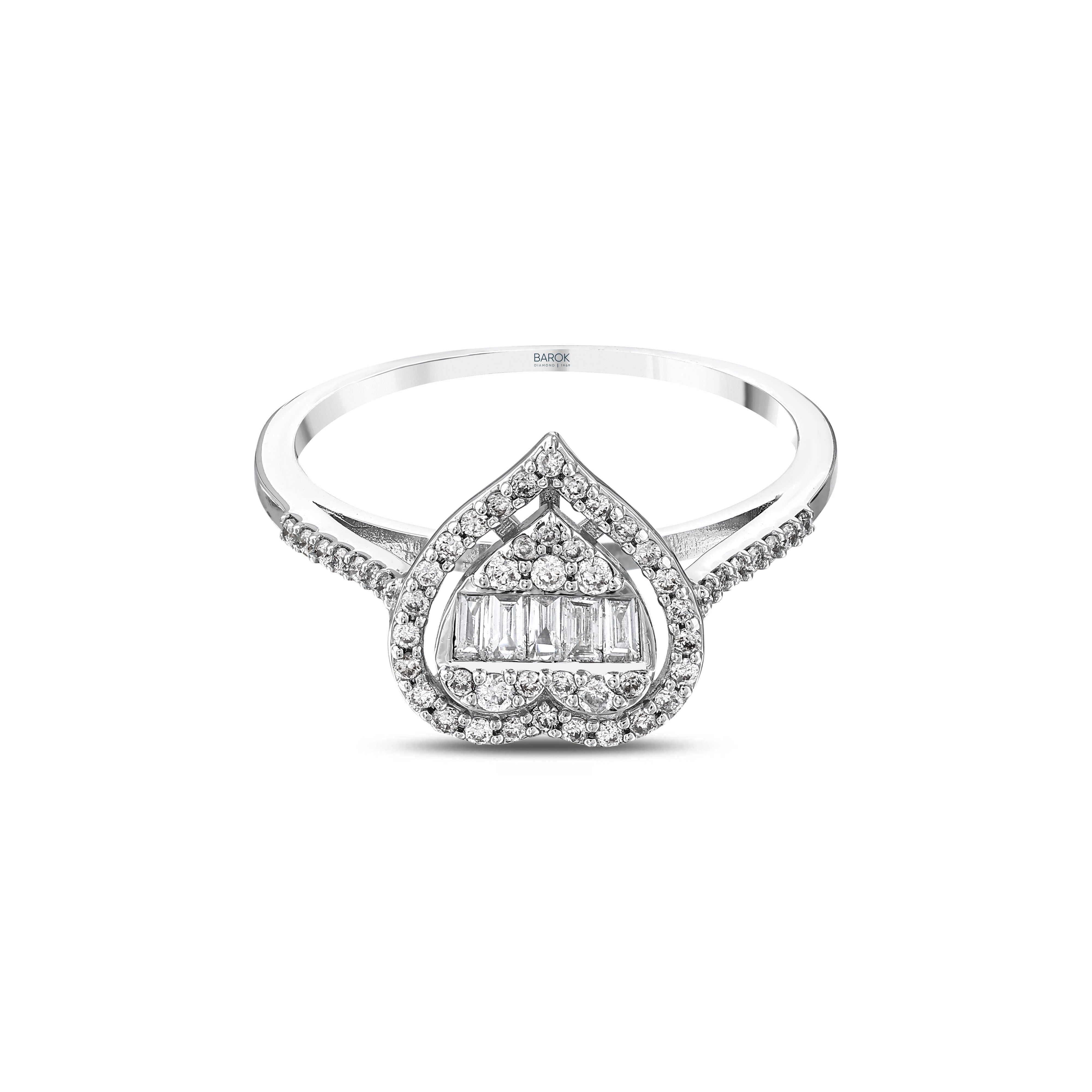 Baget Pırlantalı 0.32 Ct. Vertina Fantezi Yüzük 14K