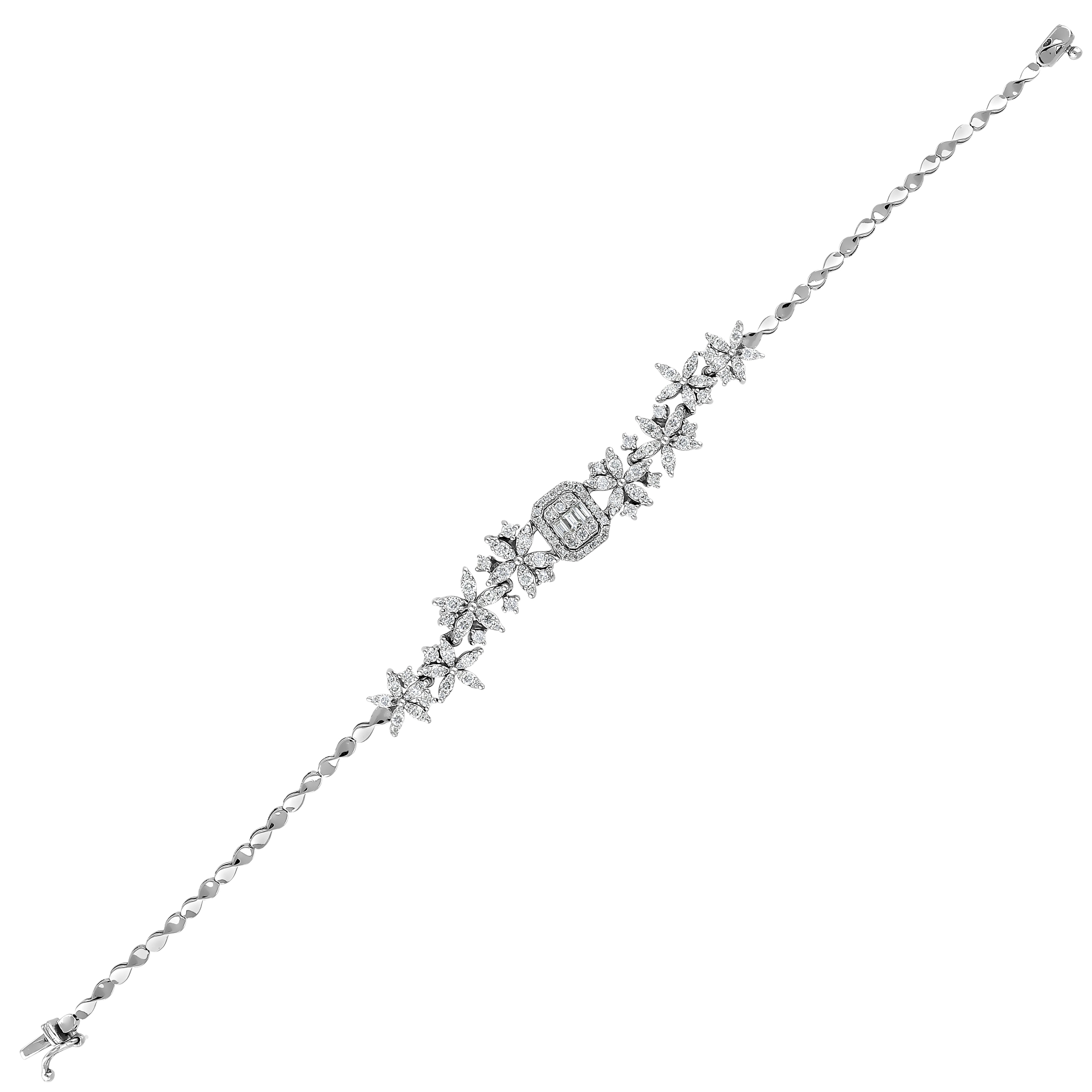 Baget Pırlantalı 1.33 Ct. Clarrisma Fantezi Bileklik 14K