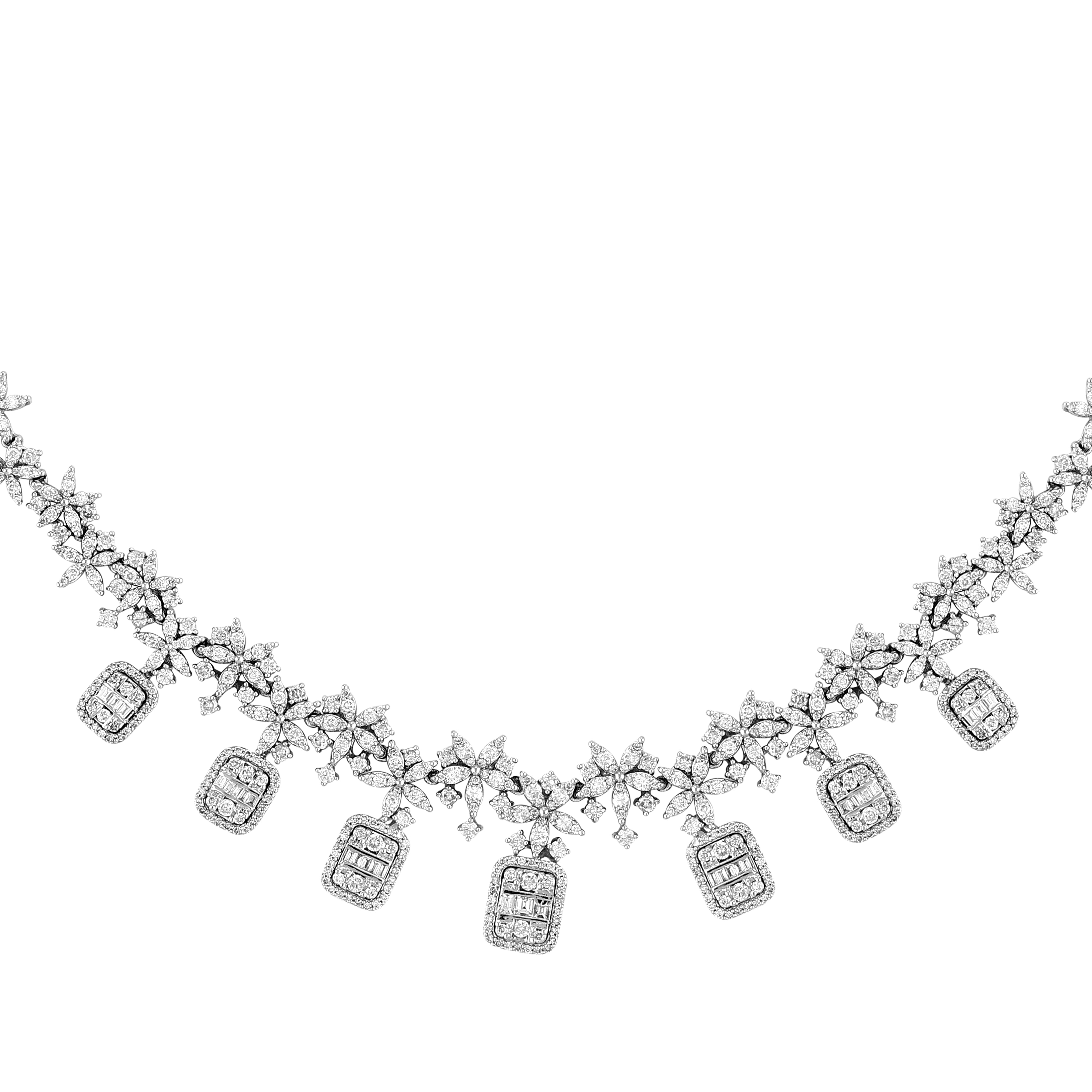 Baget Pırlantalı 6.17 Ct. Fantezi Gerdanlık 14K