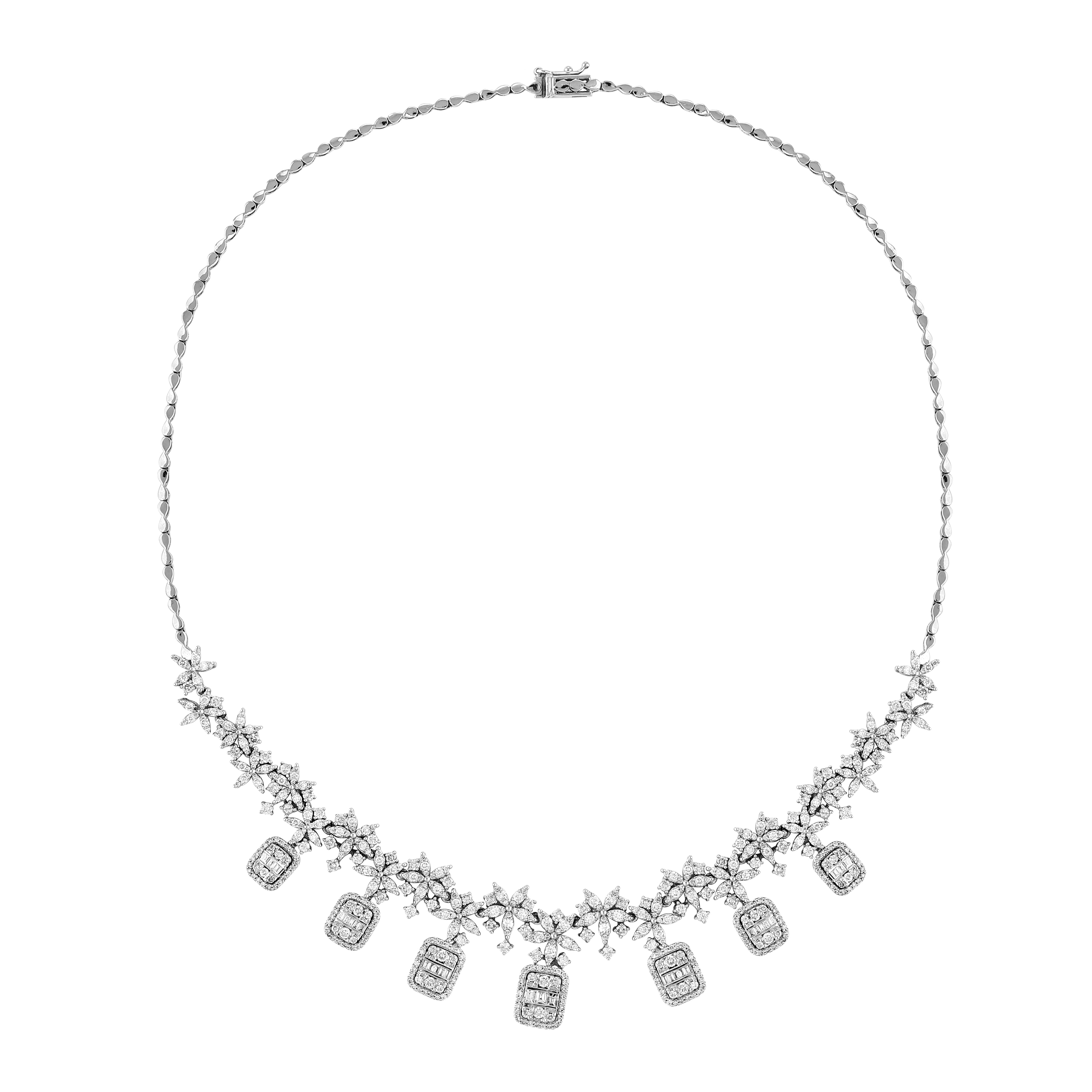 Baget Pırlantalı 6.17 Ct. Fantezi Gerdanlık 14K