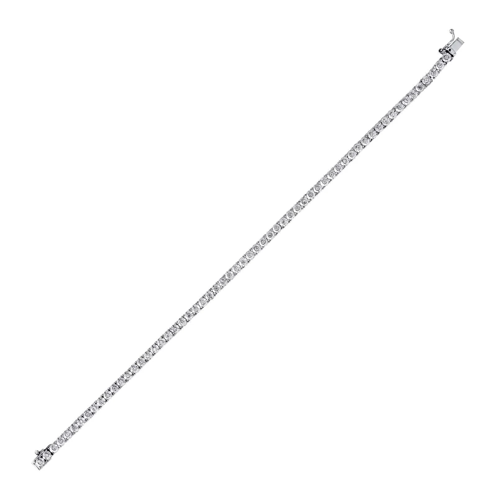 Pırlanta Su Yolu Bileklik 0.41 Ct. F VS 18K