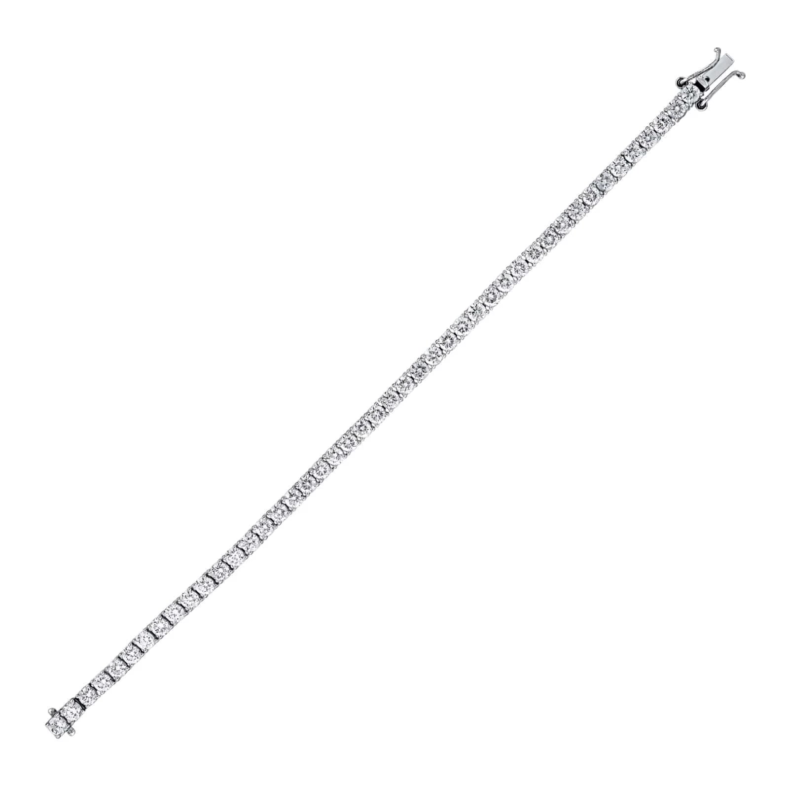Pırlanta Su Yolu Bileklik 8.20 Ct. E VS 18K