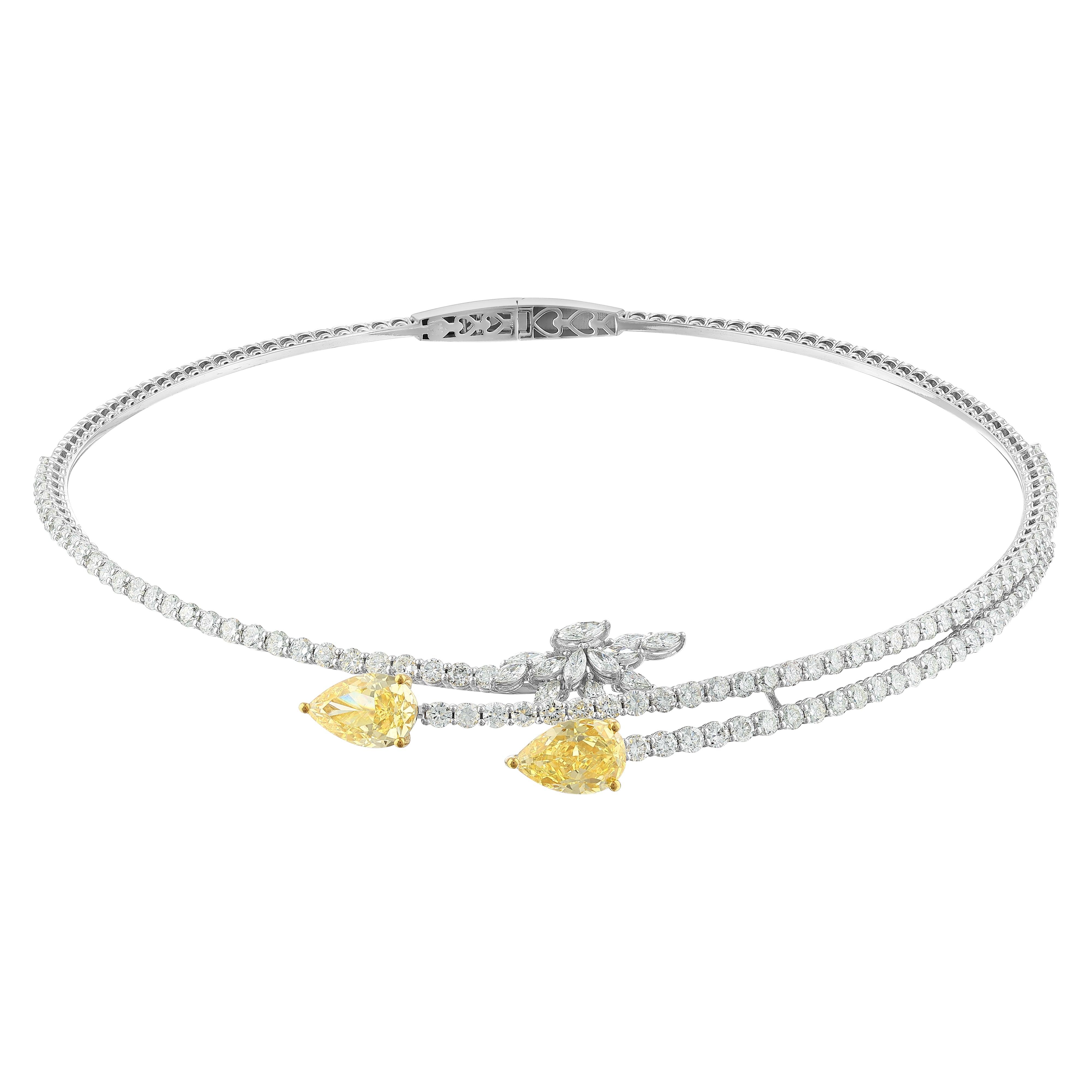Citrine Pırlantalı Markiz 9.07 Ct. Orabella Fantezi Chocker 18K