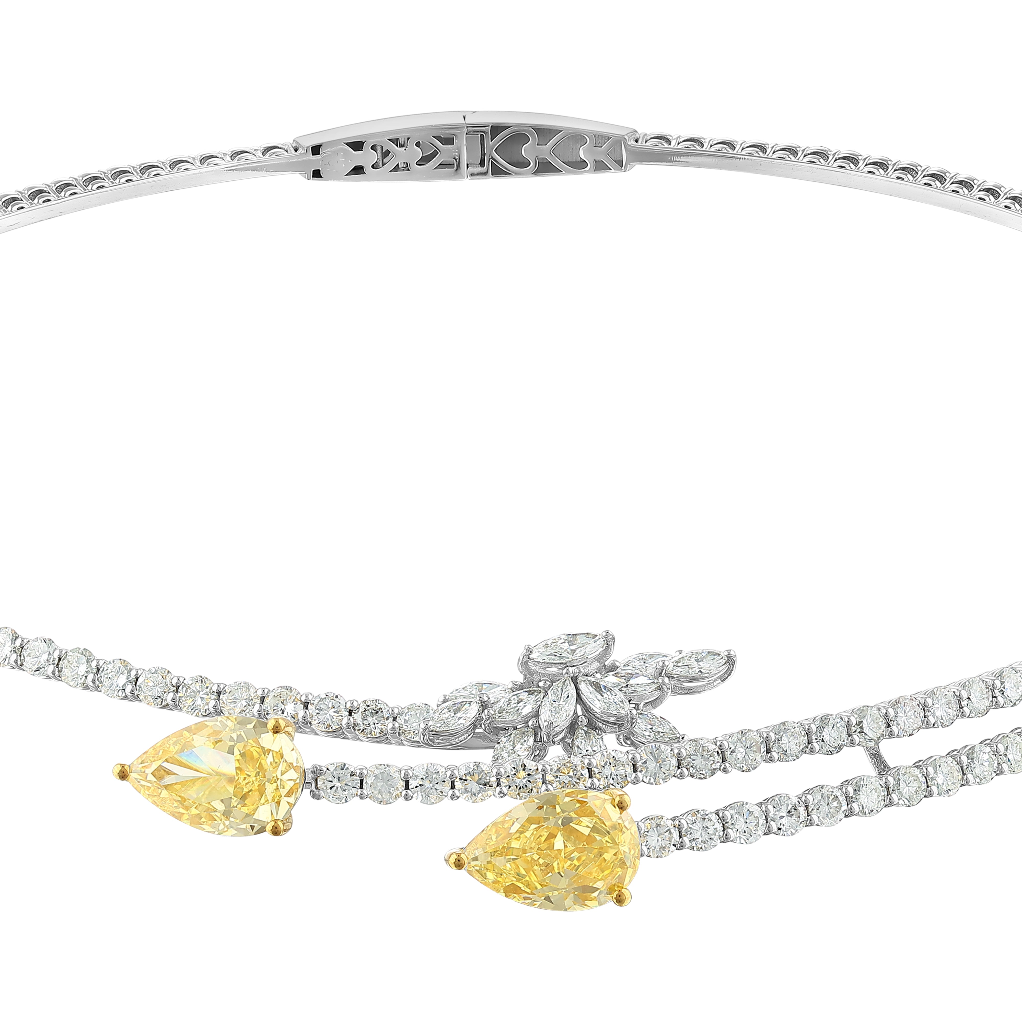 Citrine Pırlantalı Markiz 9.07 Ct. Orabella Fantezi Chocker 18K