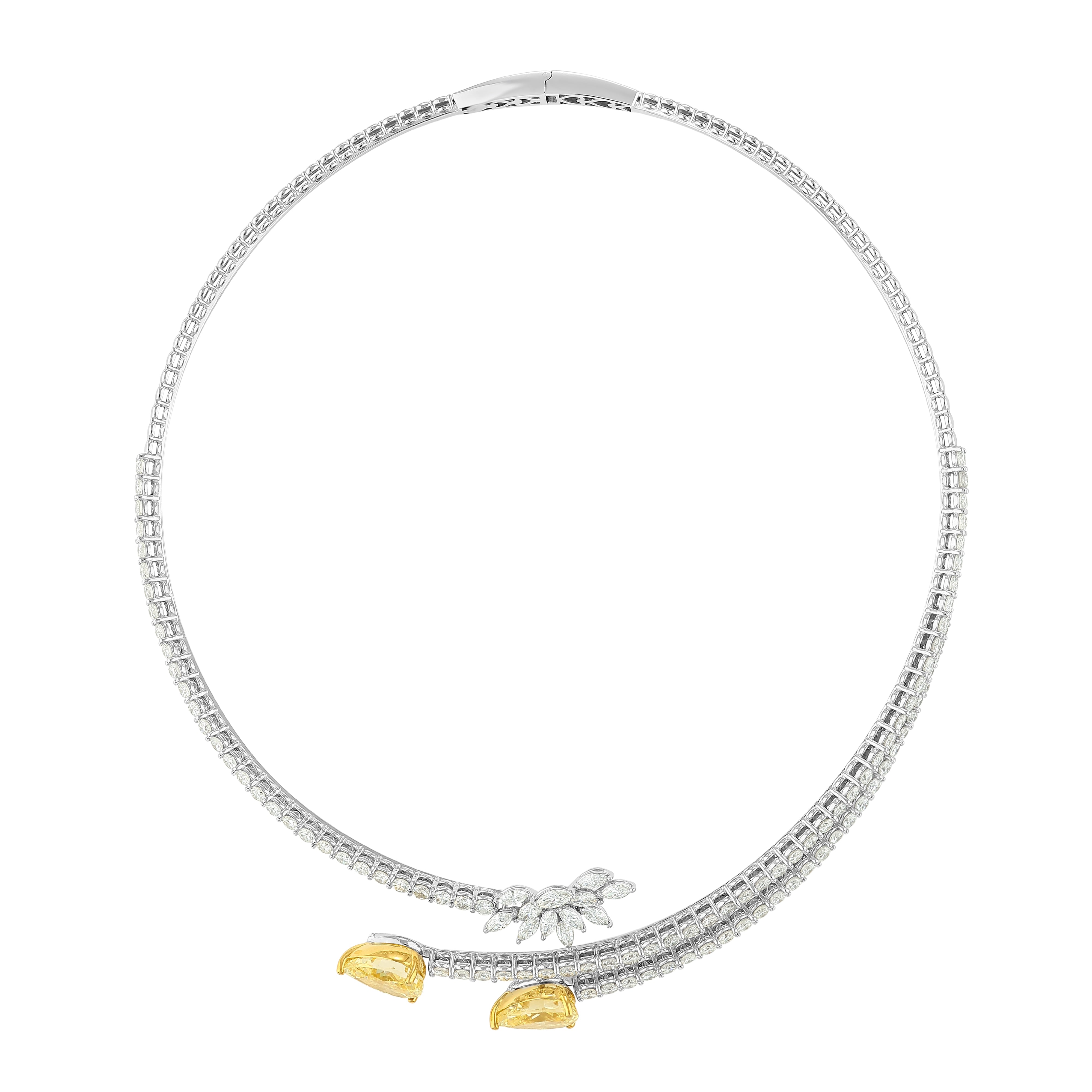 Citrine Pırlantalı Markiz 9.07 Ct. Orabella Fantezi Chocker 18K
