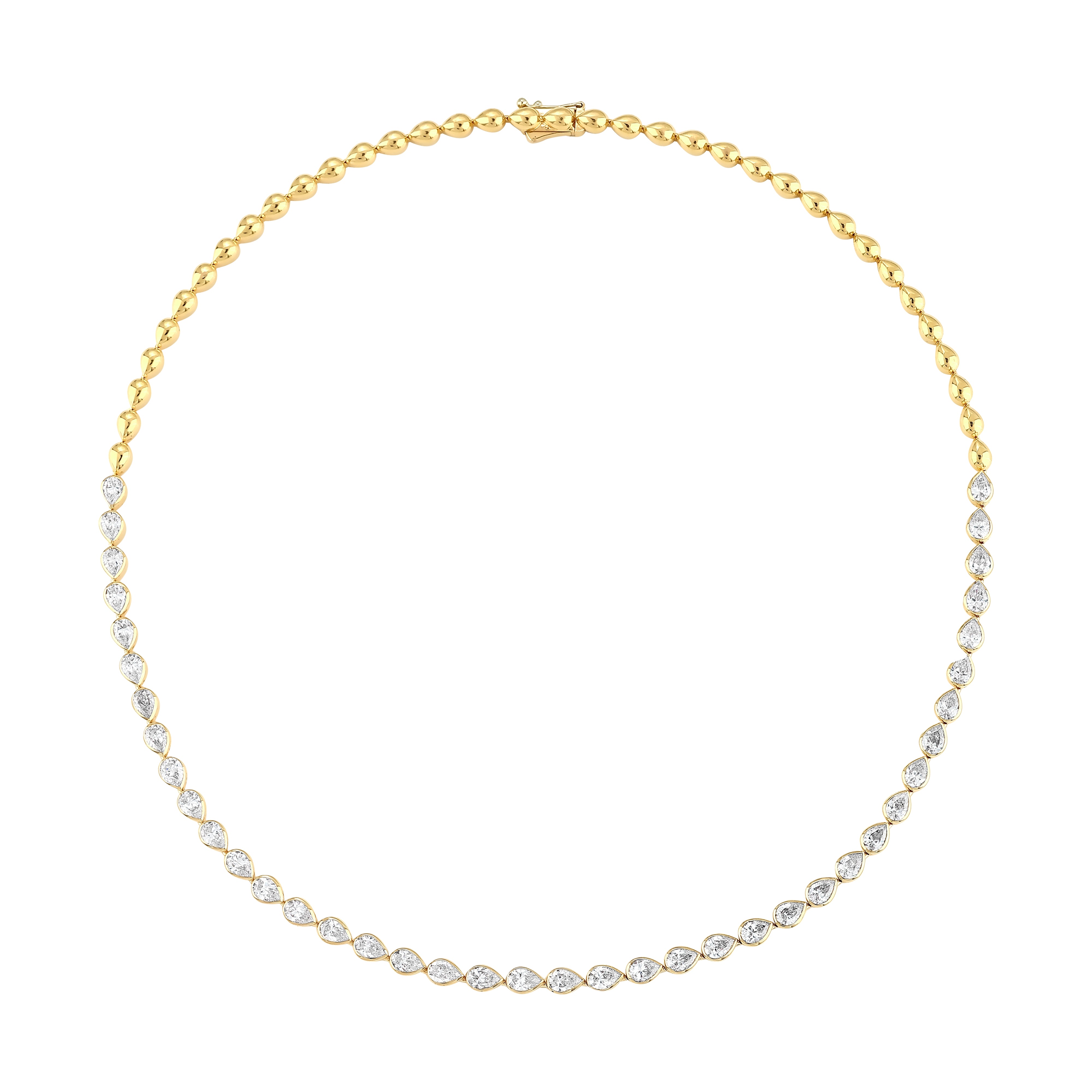Damla Pırlantalı 9.20 Ct. Altın Tessellina Gerdanlık 18K