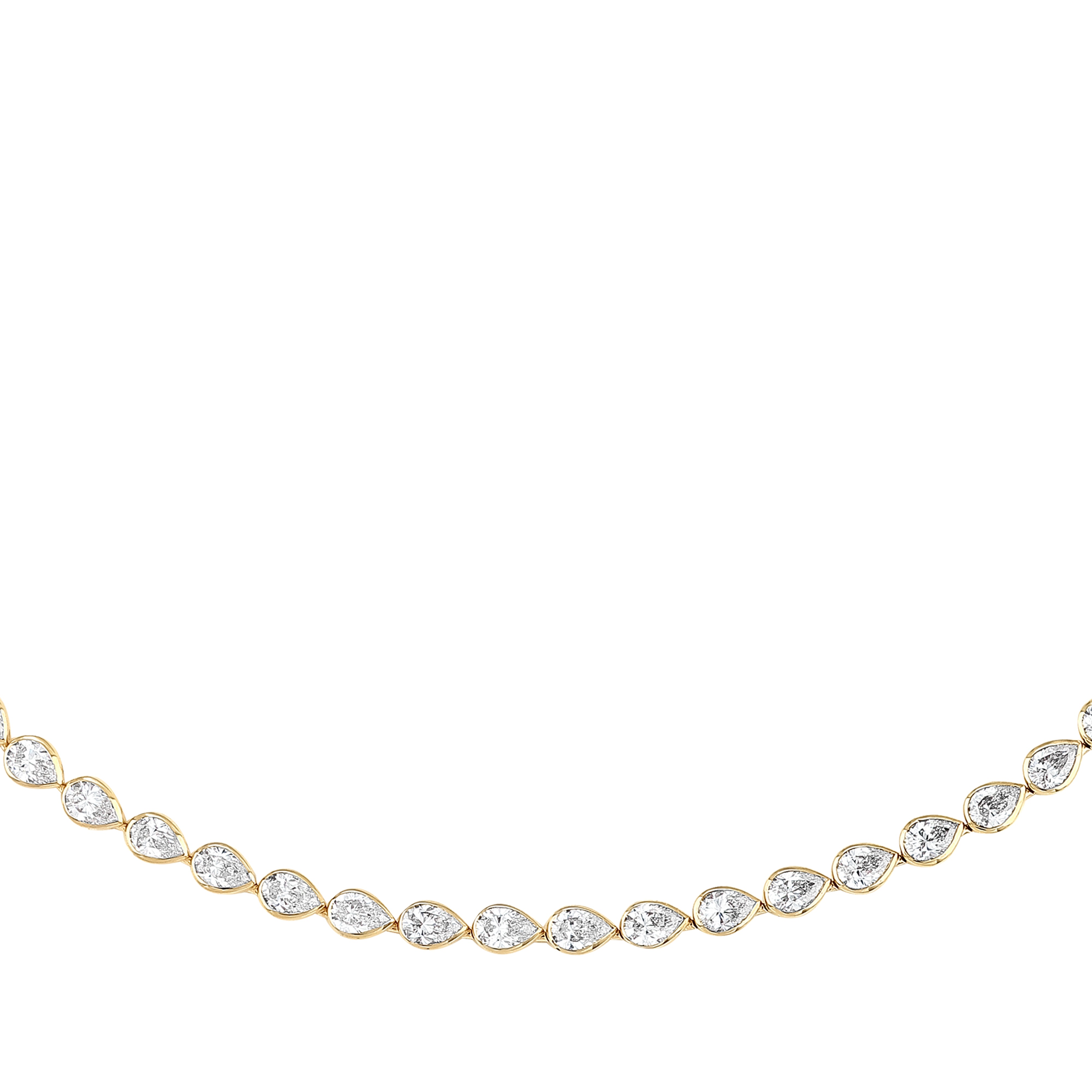 Damla Pırlantalı 9.20 Ct. Altın Tessellina Gerdanlık 18K