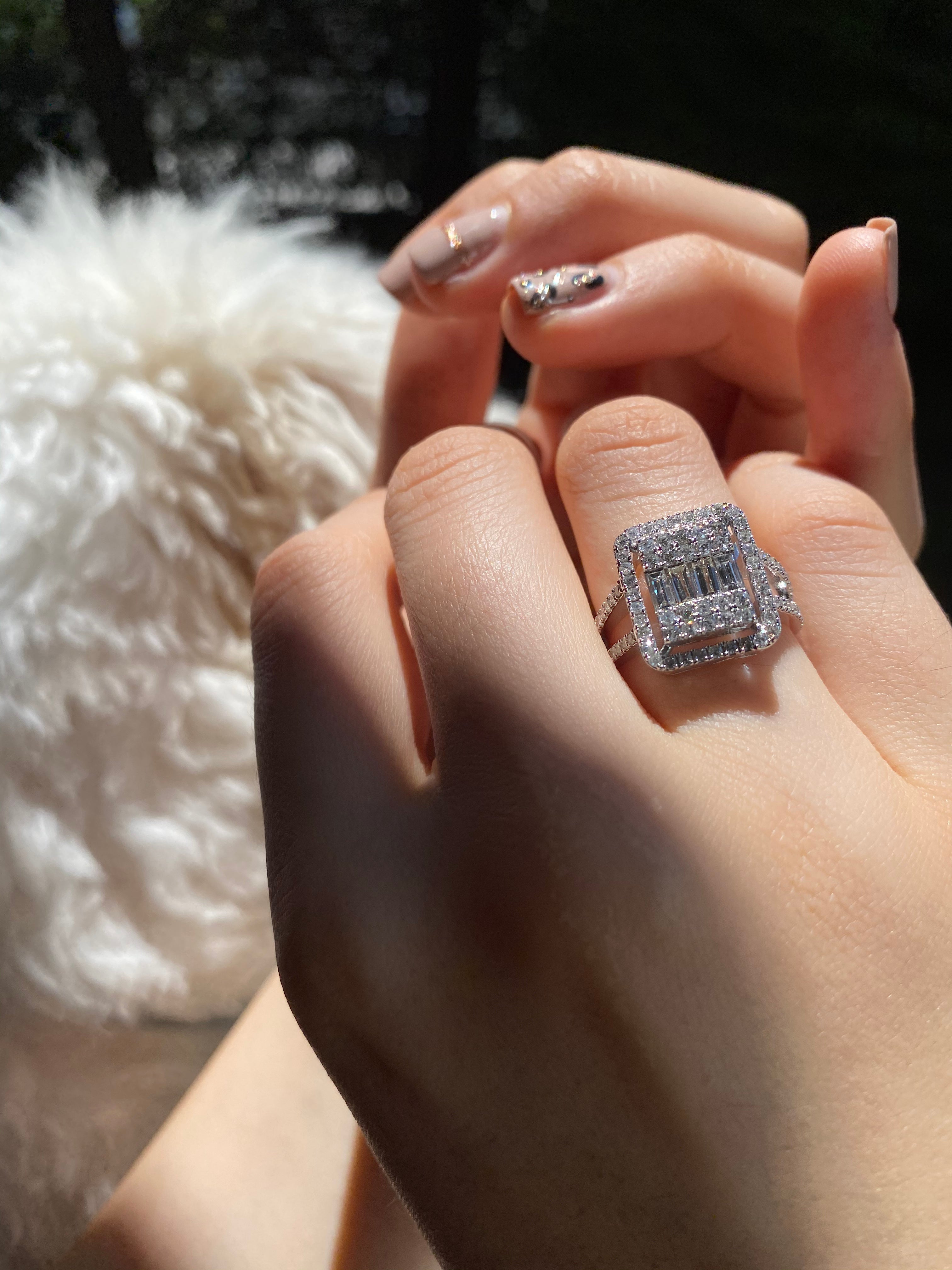 Baget Pırlanta Yüzük 1.17 Ct F VS 14K
