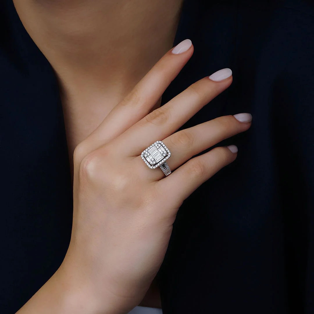Baget Pırlanta Yüzük 1.35 Ct. E VS
