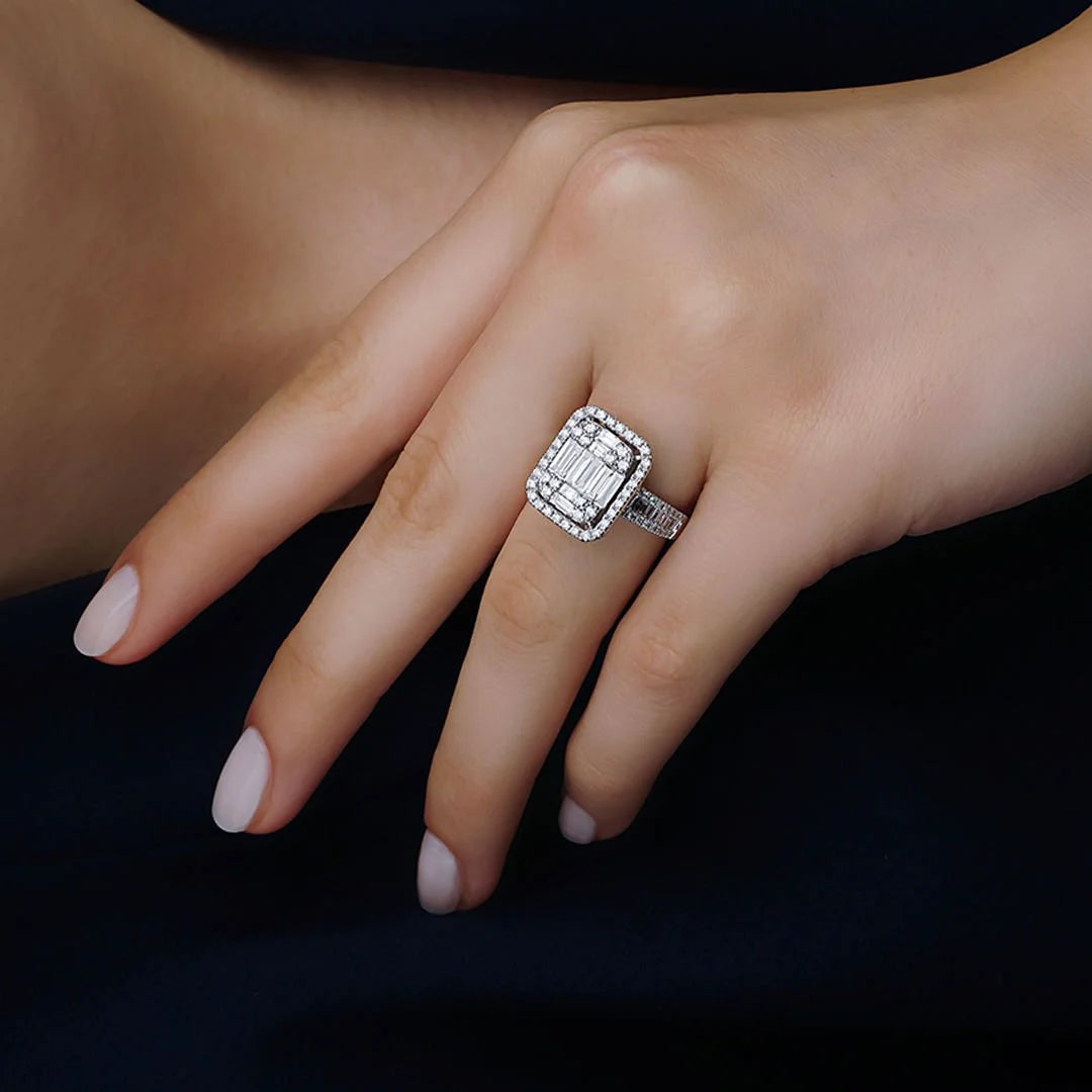 Baget Pırlanta Yüzük 1.35 Ct. E VS