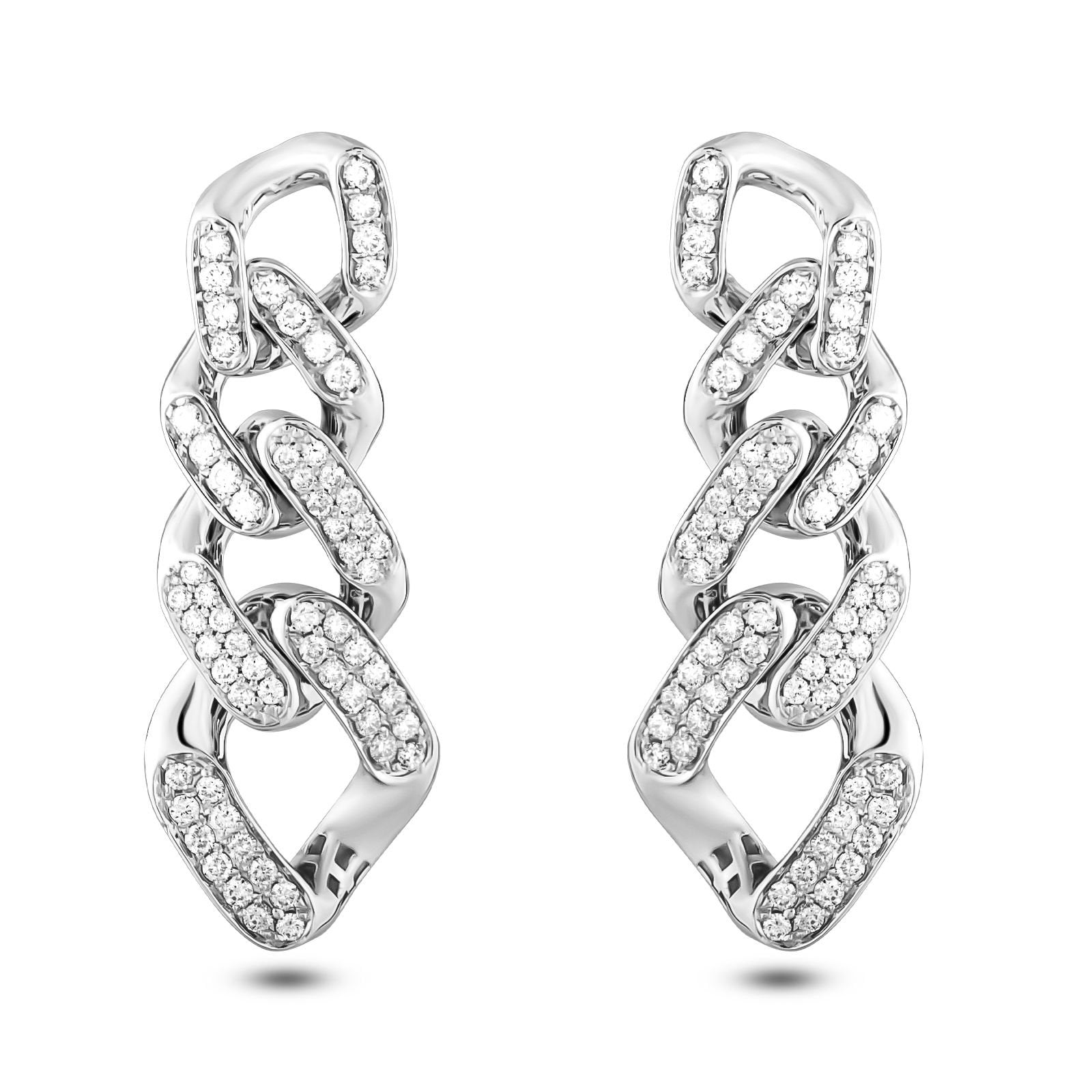 Pırlanta Panzer Küpe 1.78 Ct. E VS 18K