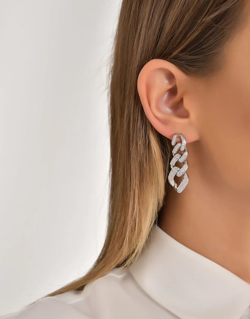 Pırlanta Panzer Küpe 1.78 Ct. E VS 18K