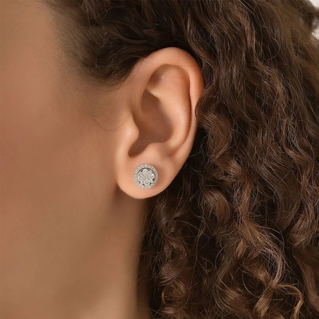 Oval Pırlanta Küpe 0.87 Ct. E VS 18K
