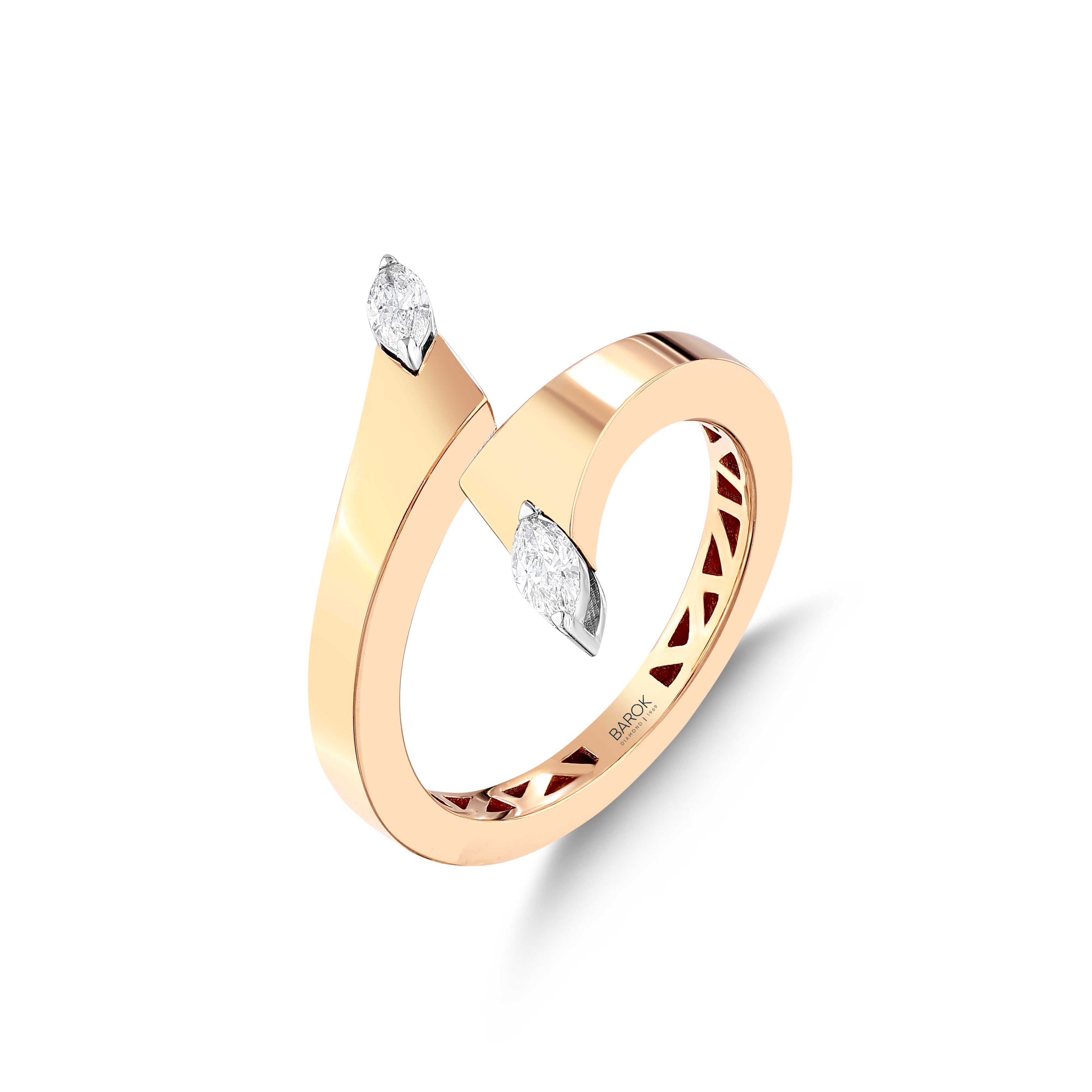 Markiz Pırlantalı 0.20 Ct. Veneria Rose Yüzük 18K