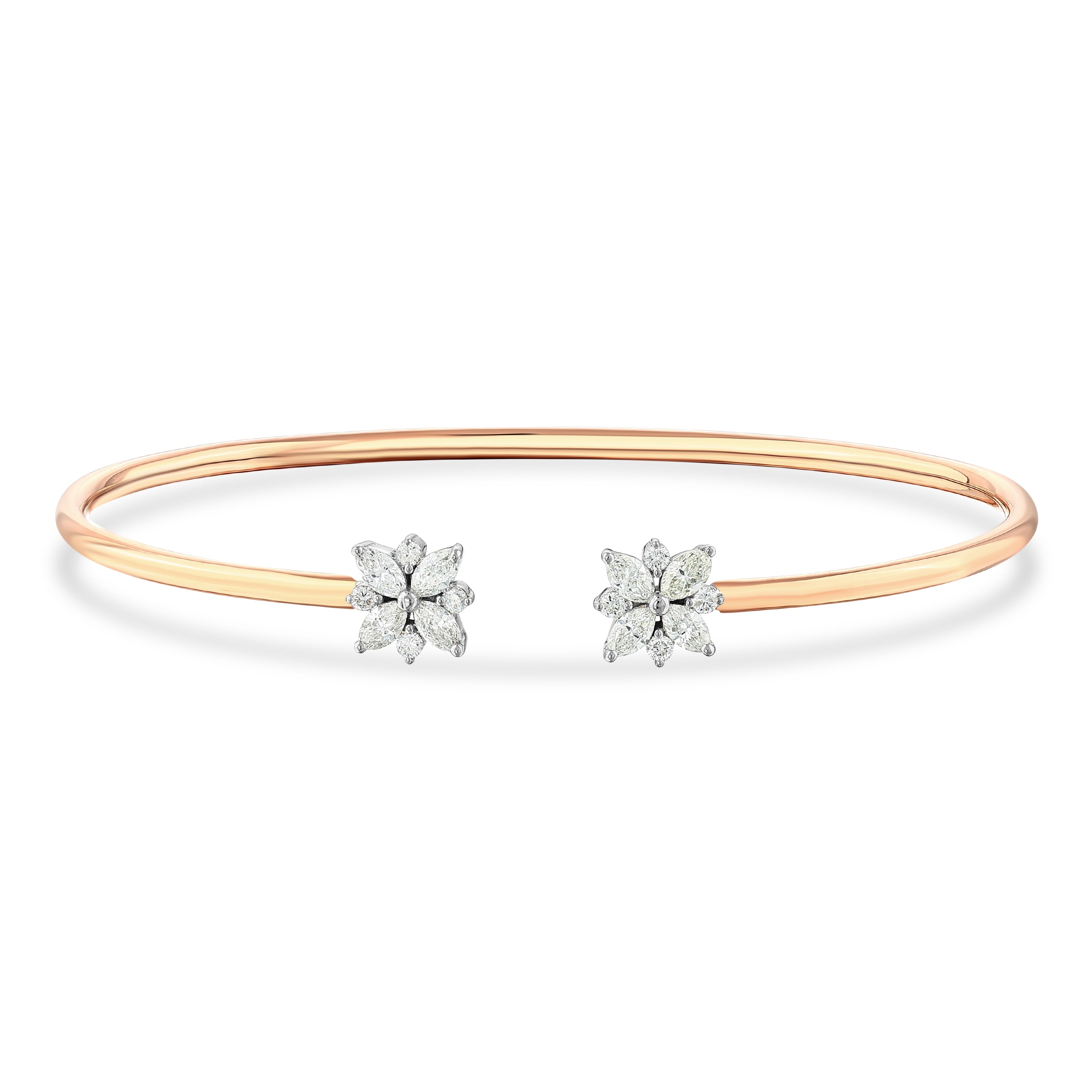 Markiz Pırlantalı 0.80 Ct. Aromelle Rose Bileklik 18K