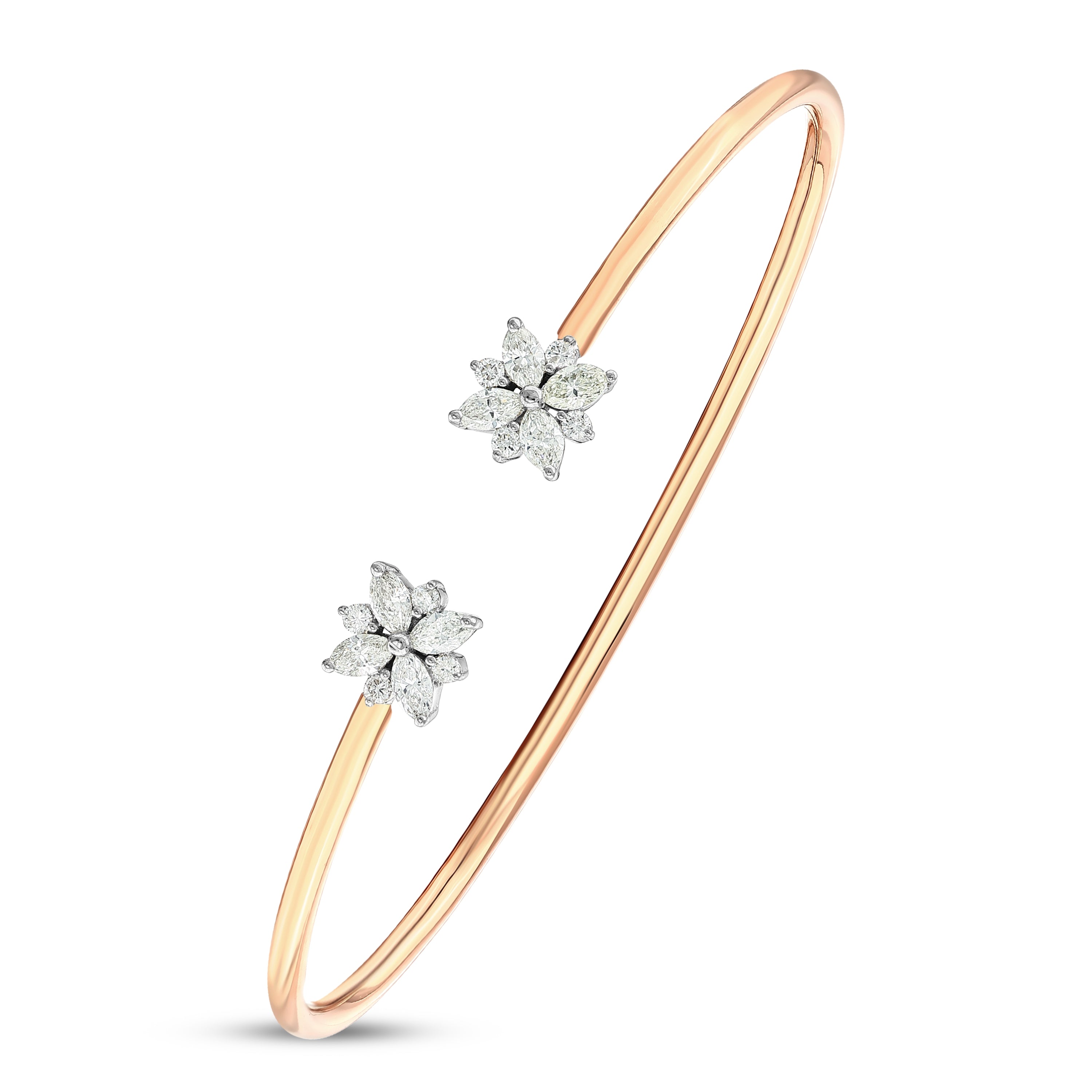 Markiz Pırlantalı 0.80 Ct. Aromelle Rose Bileklik 18K