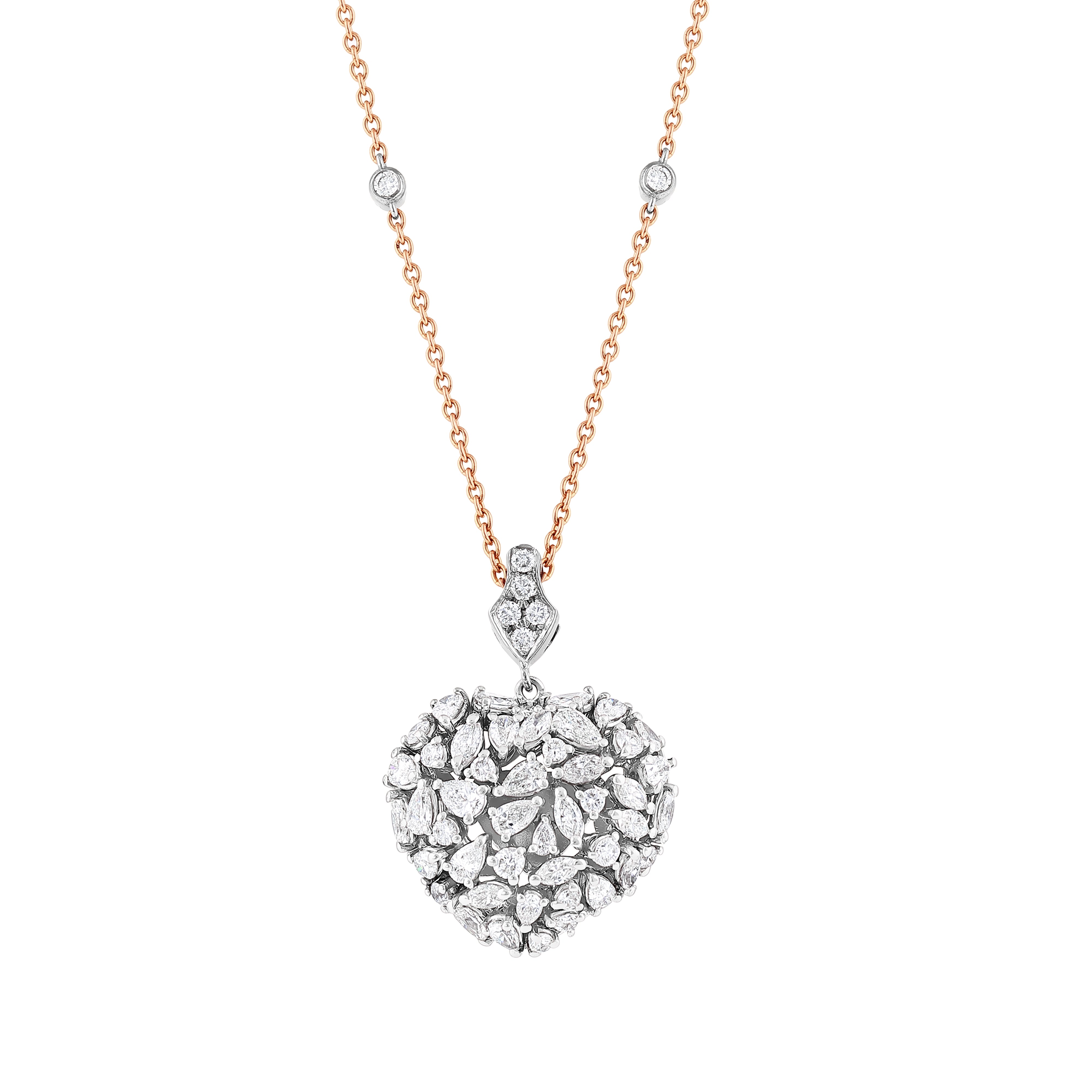 Markiz Pırlantalı 3.25 Ct. Animula Rose Kolye 18K