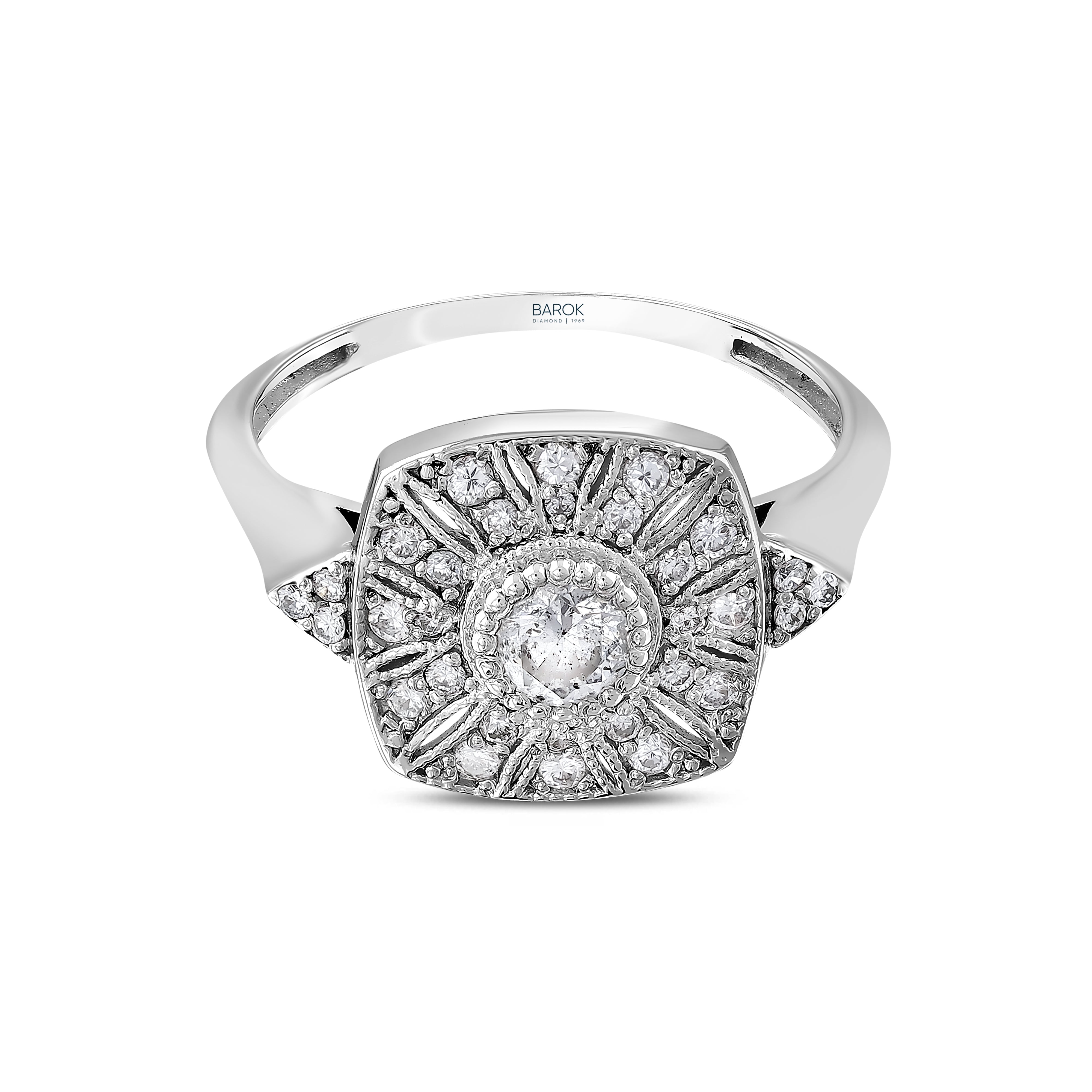 Pırlantalı 0.46 Ct. Pelania Fantezi Yüzük 14K