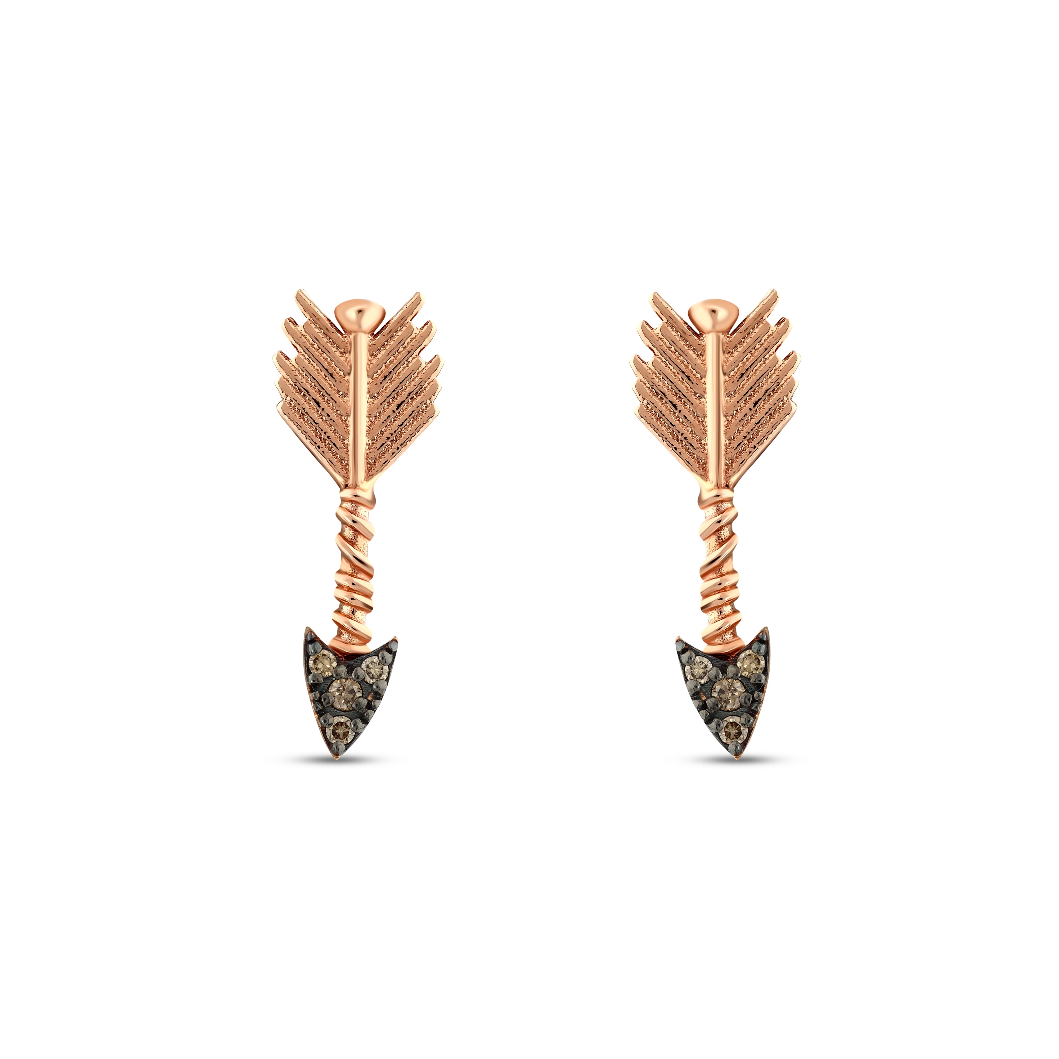 Pırlanta 0.04 Ct. Vestella Fantezi Rose Küpe 14K