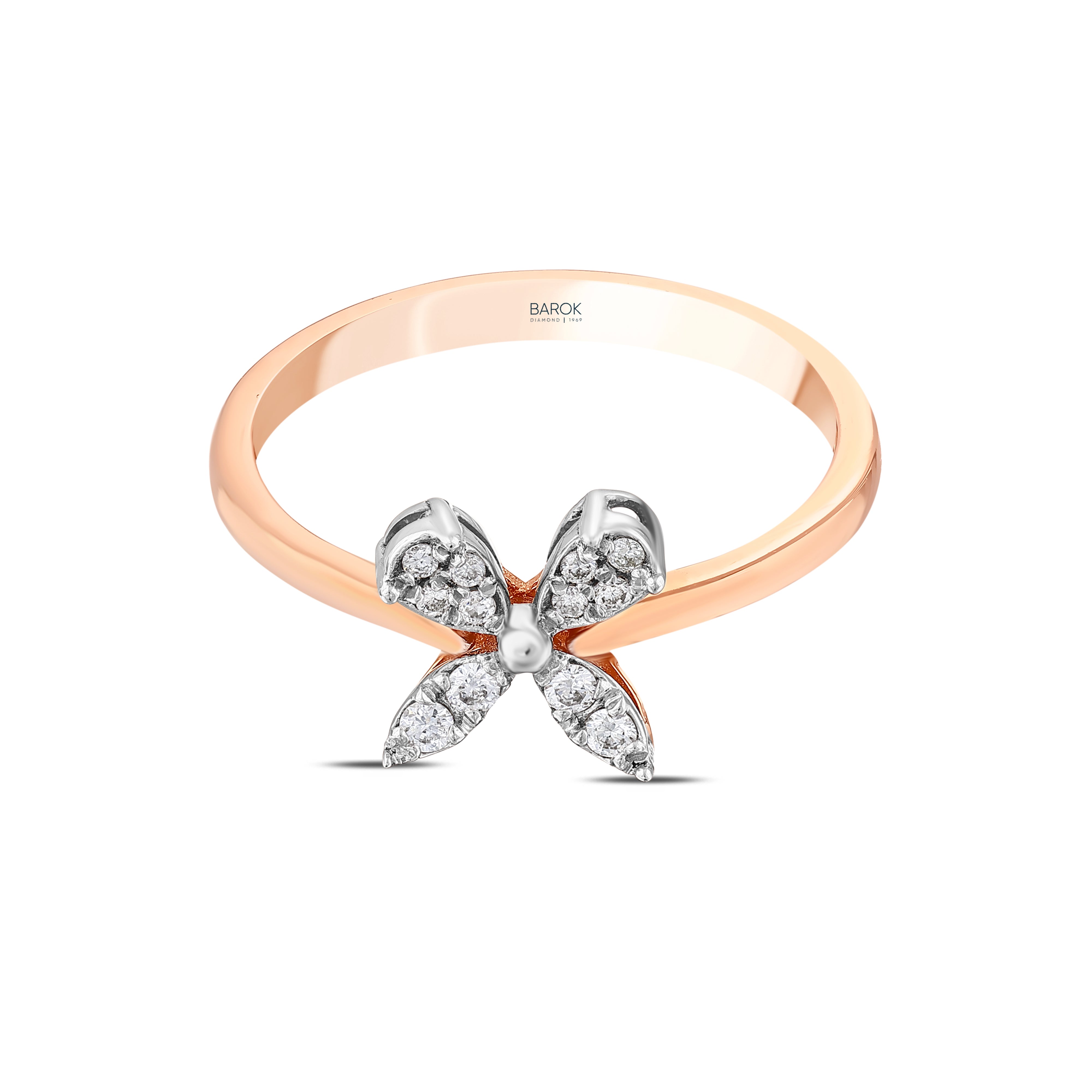 Pırlanta 0.11 Ct. Aeana Rose Fantezi Yüzük 14K
