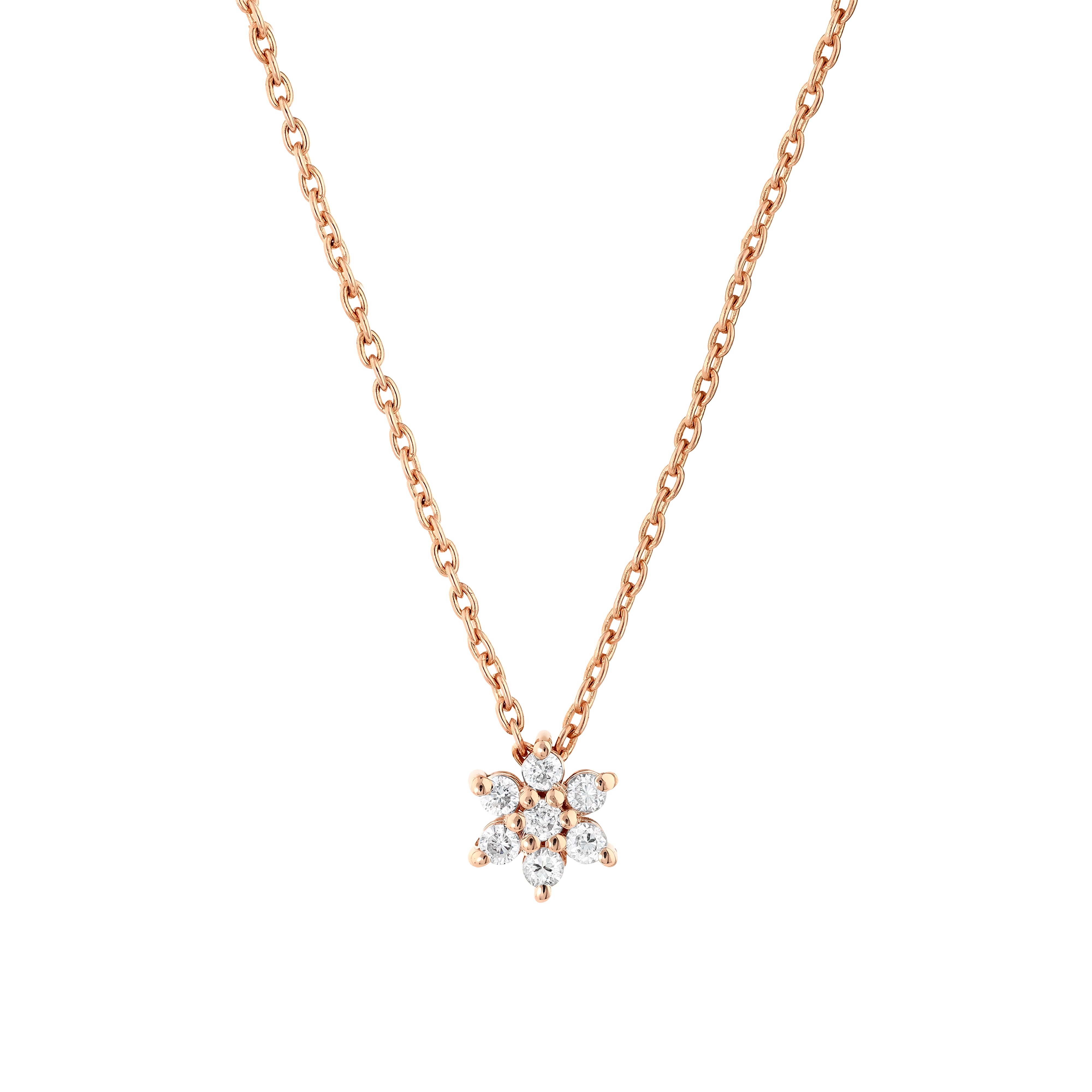 Pırlanta 0.11 Ct. Phyria Rose Kolye 14K
