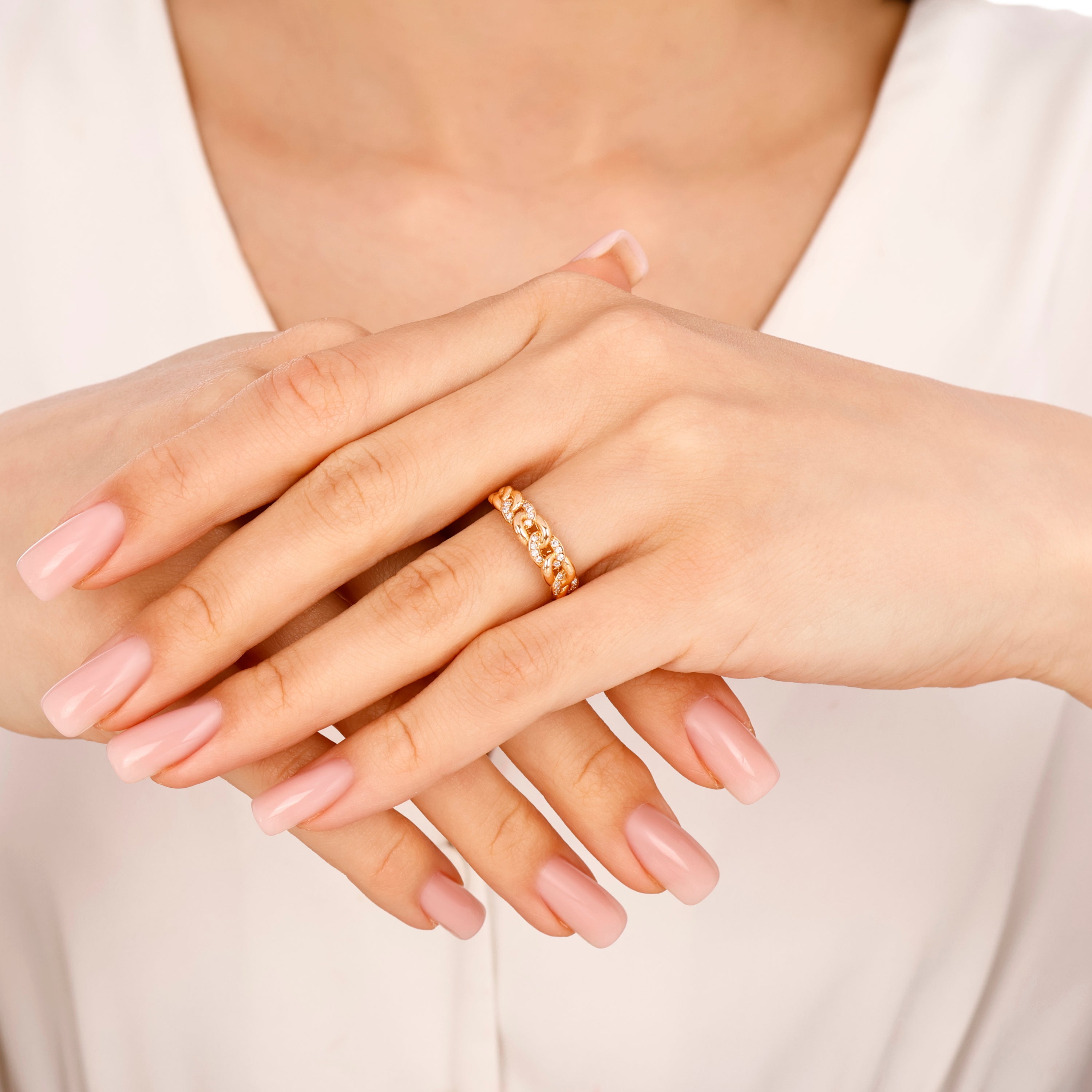 Pırlanta 0.11 Ct. Tessaura Rose Fantezi Yüzük 18K