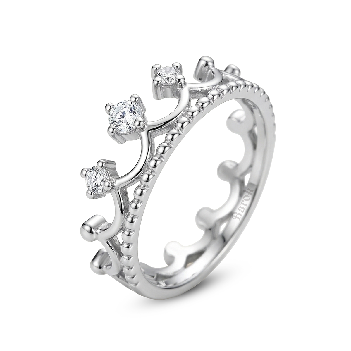 Pırlanta 0.12 Ct. Kraliçe Taçı Fantezi Yüzük 14K