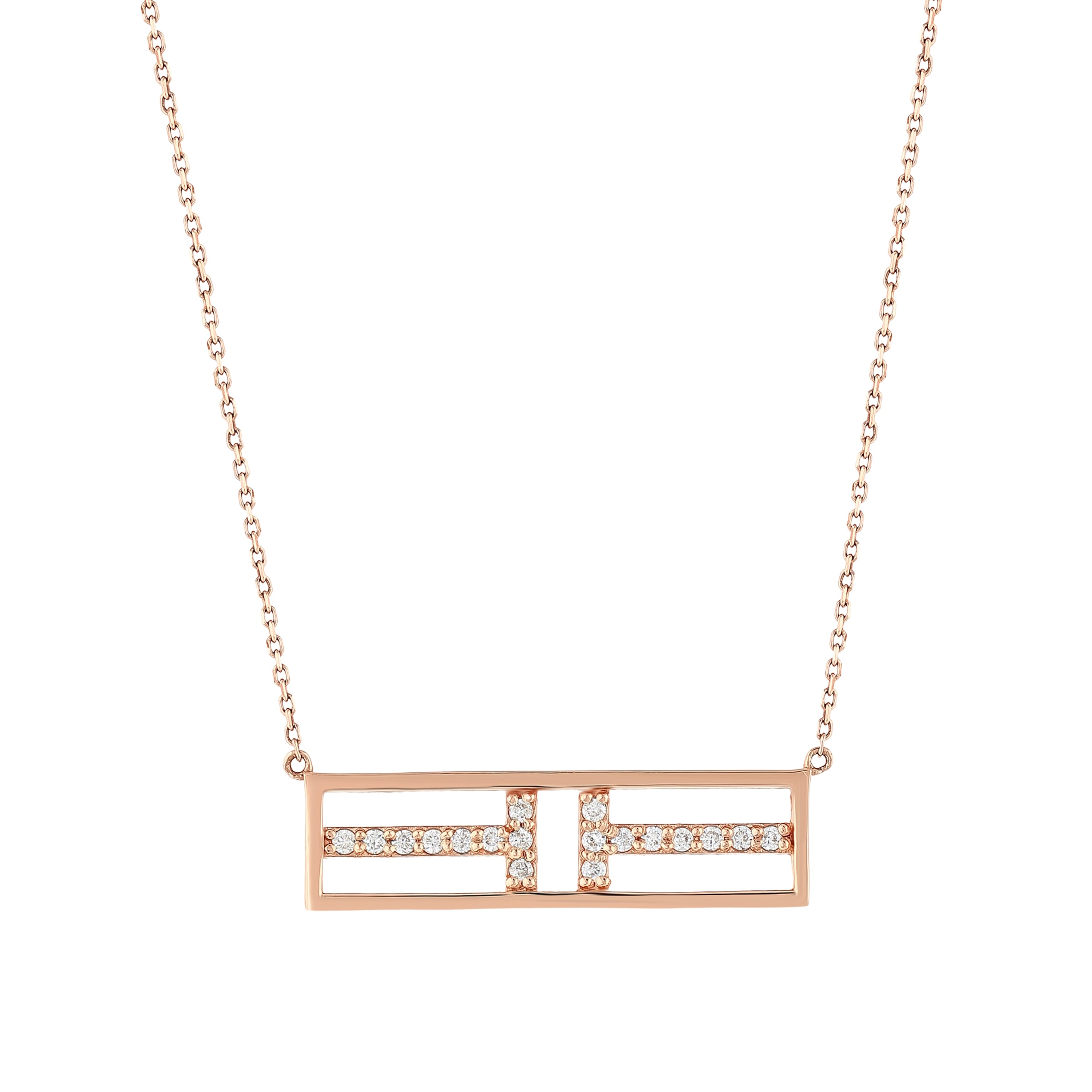 Pırlanta 0.12 Ct. Serica Rose Fantezi Kolye 14K