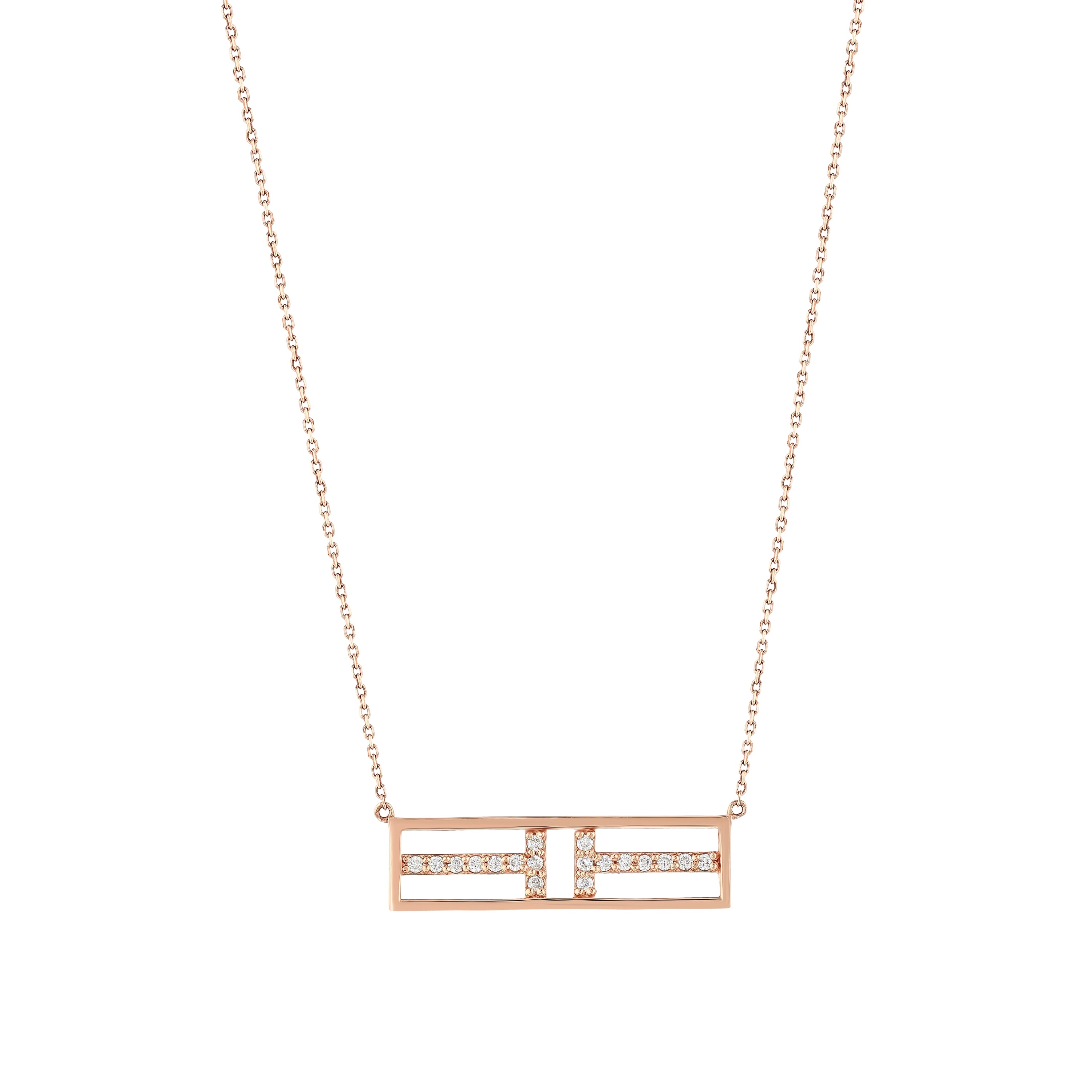 Pırlanta 0.12 Ct. Serica Rose Fantezi Kolye 14K