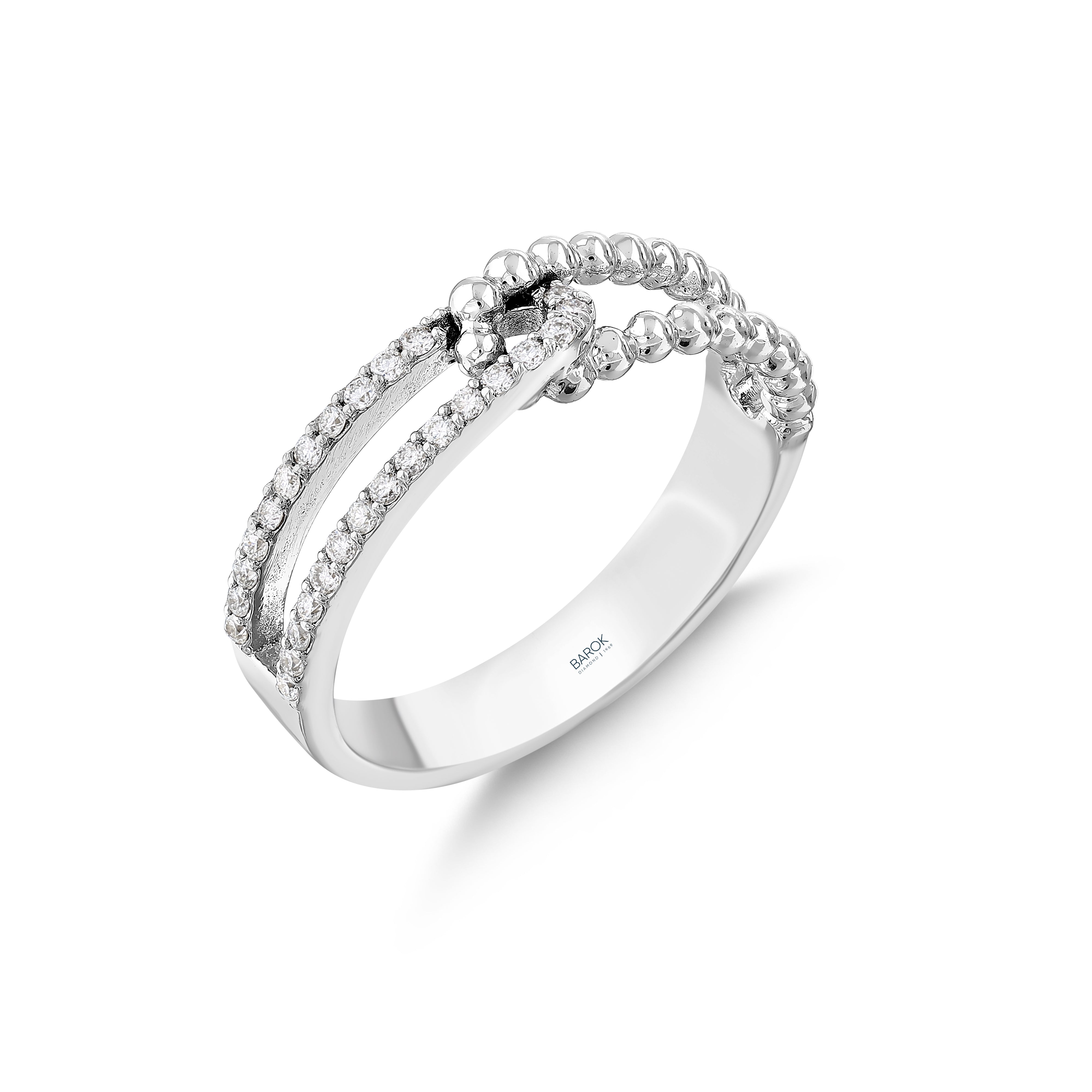 Pırlanta 0.14 Ct. Fantezi Hareket Yüzük 18K
