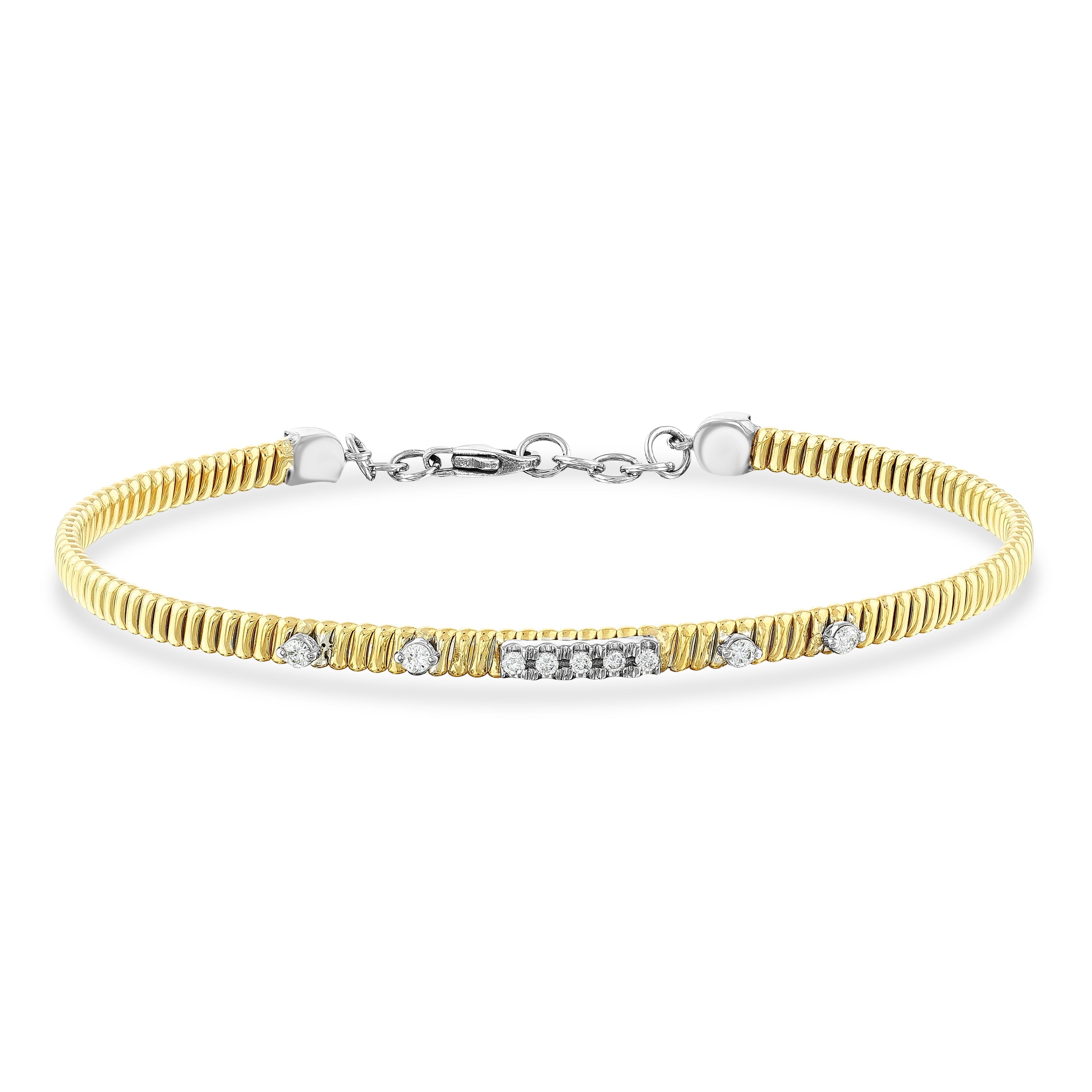 Pırlanta 0.15 Ct. Supplica Altın Bilezik 18K