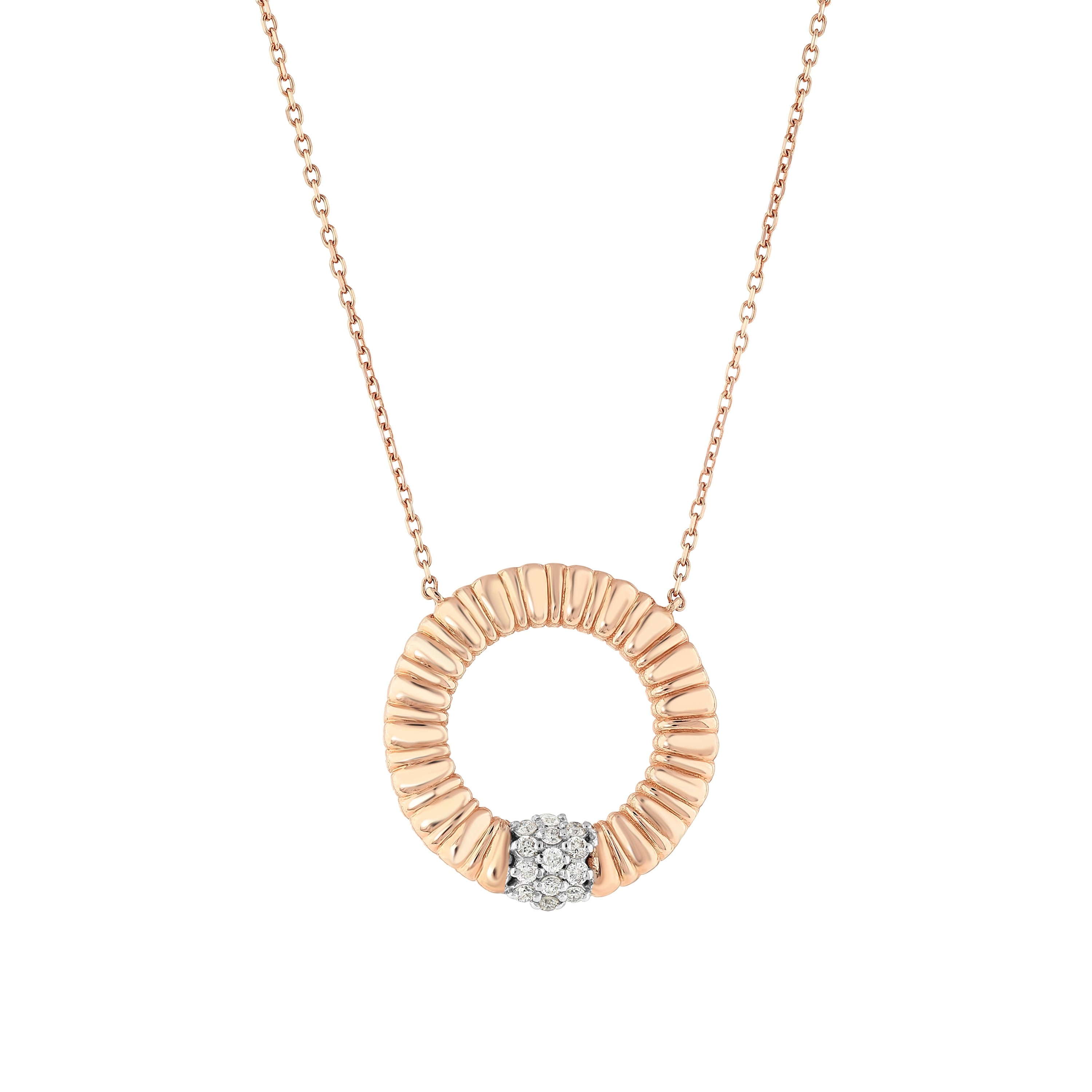 Pırlanta 0.17 Ct. Glaciela Rose Kolye 14K