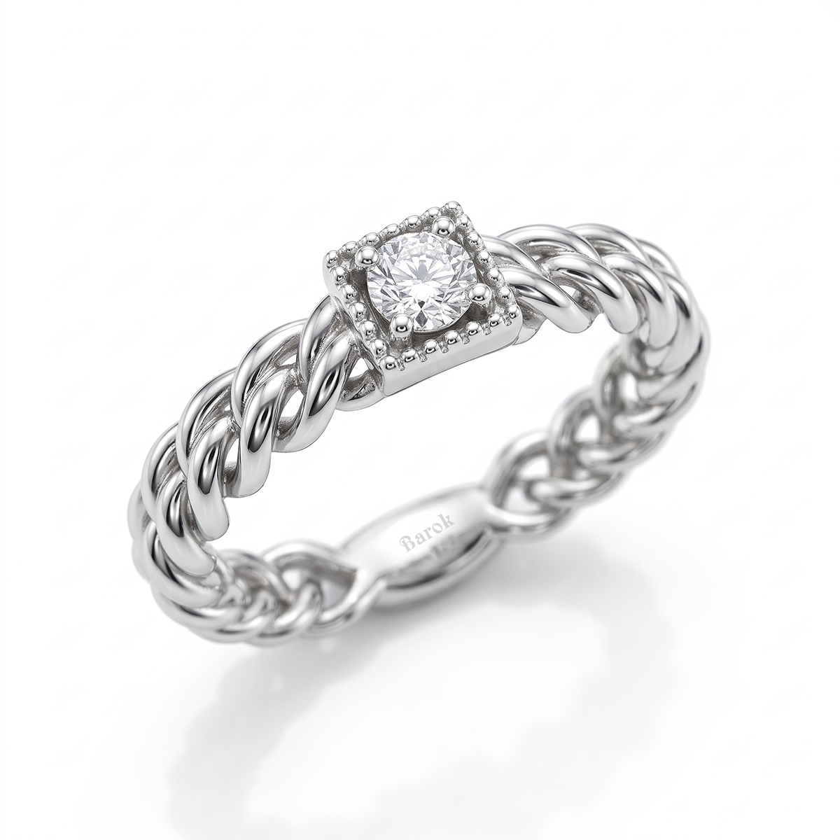 Pırlanta 0.17 Ct. Sarmal Fantezi Yüzük 18K