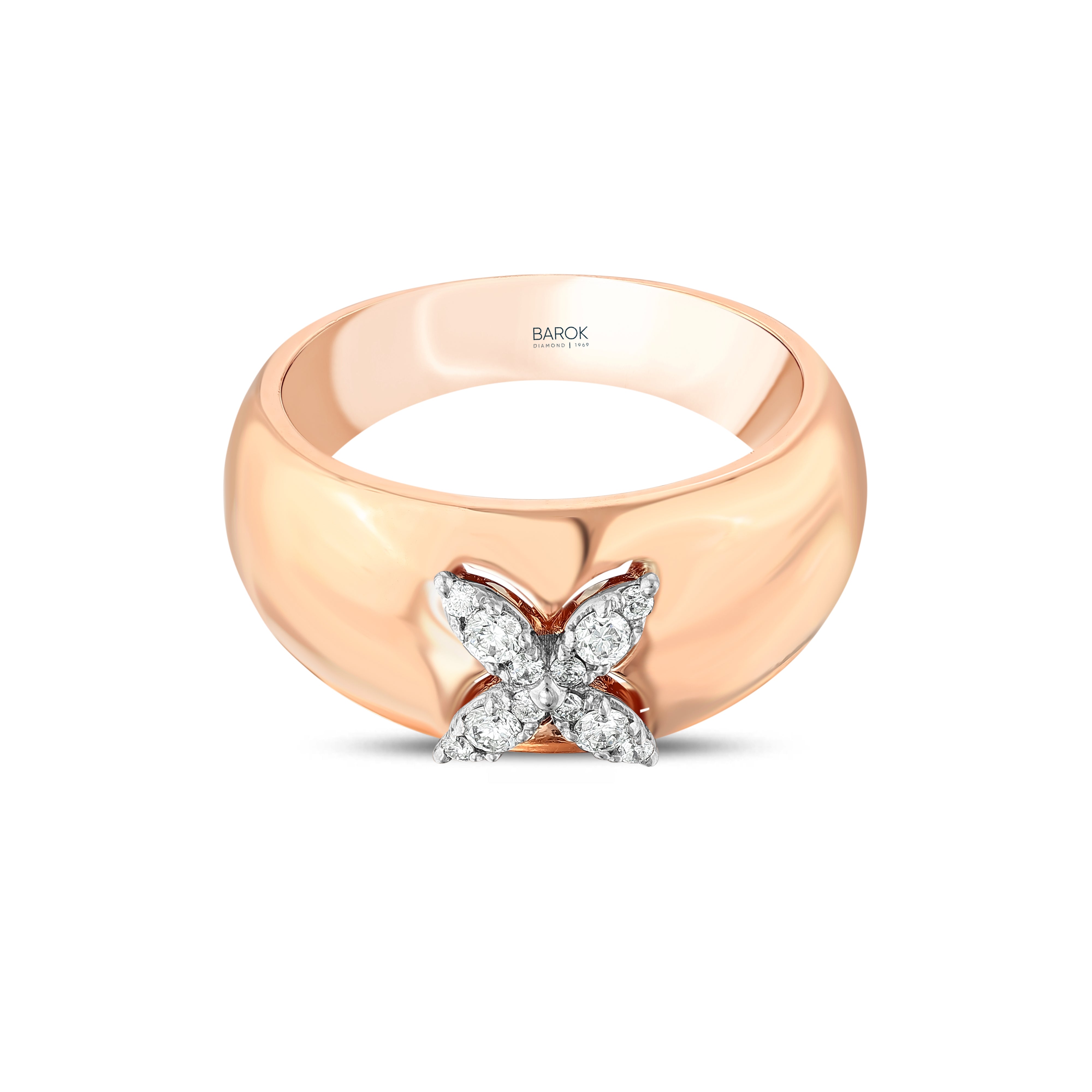 Pırlanta 0.19 Ct. Fantezi Rose Yüzük 18K