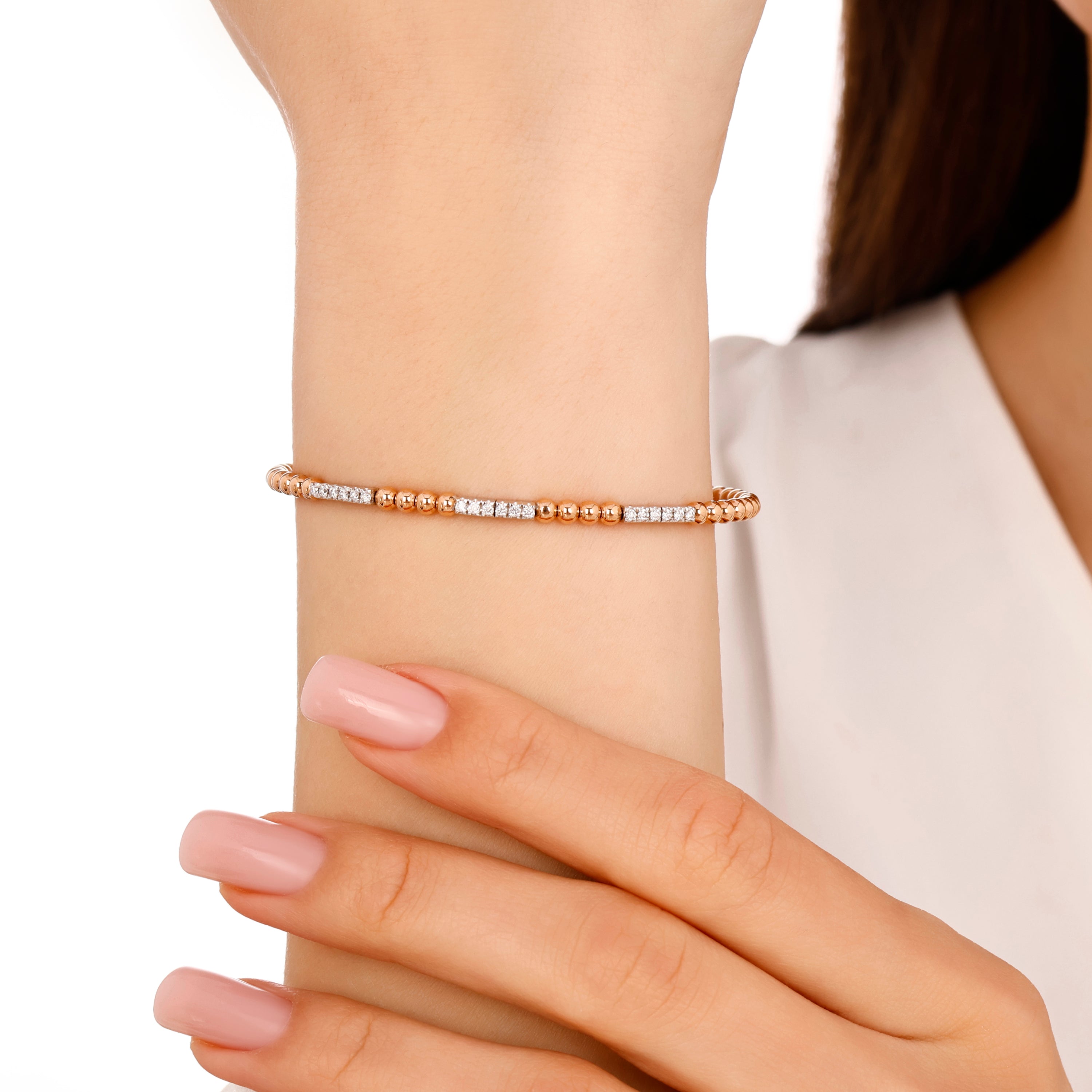 Pırlanta 0.23 Ct. Temenia Rose Bileklik 18K