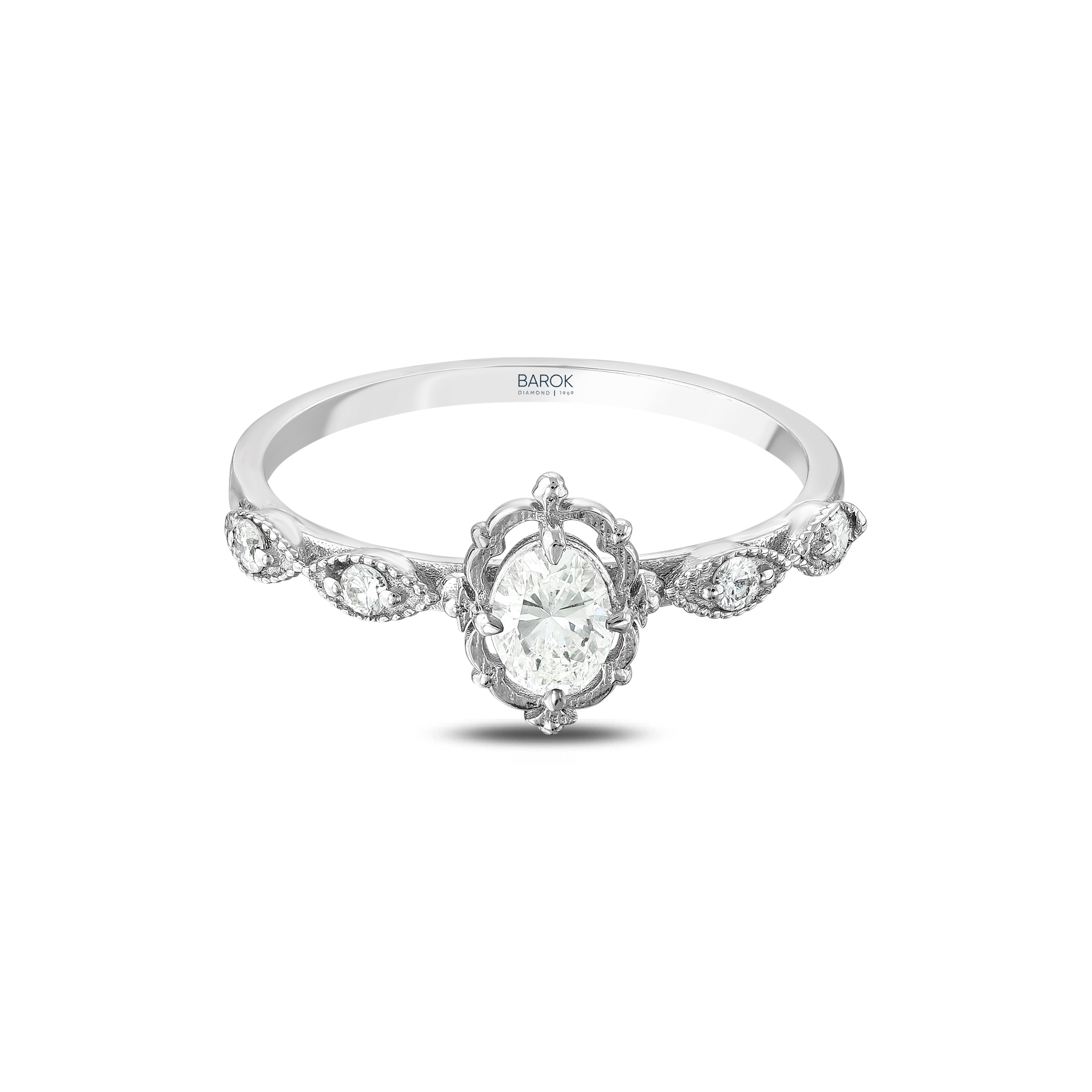 Pırlanta 0.39 Ct. Crystallia Oval Kesim Yüzük 14K