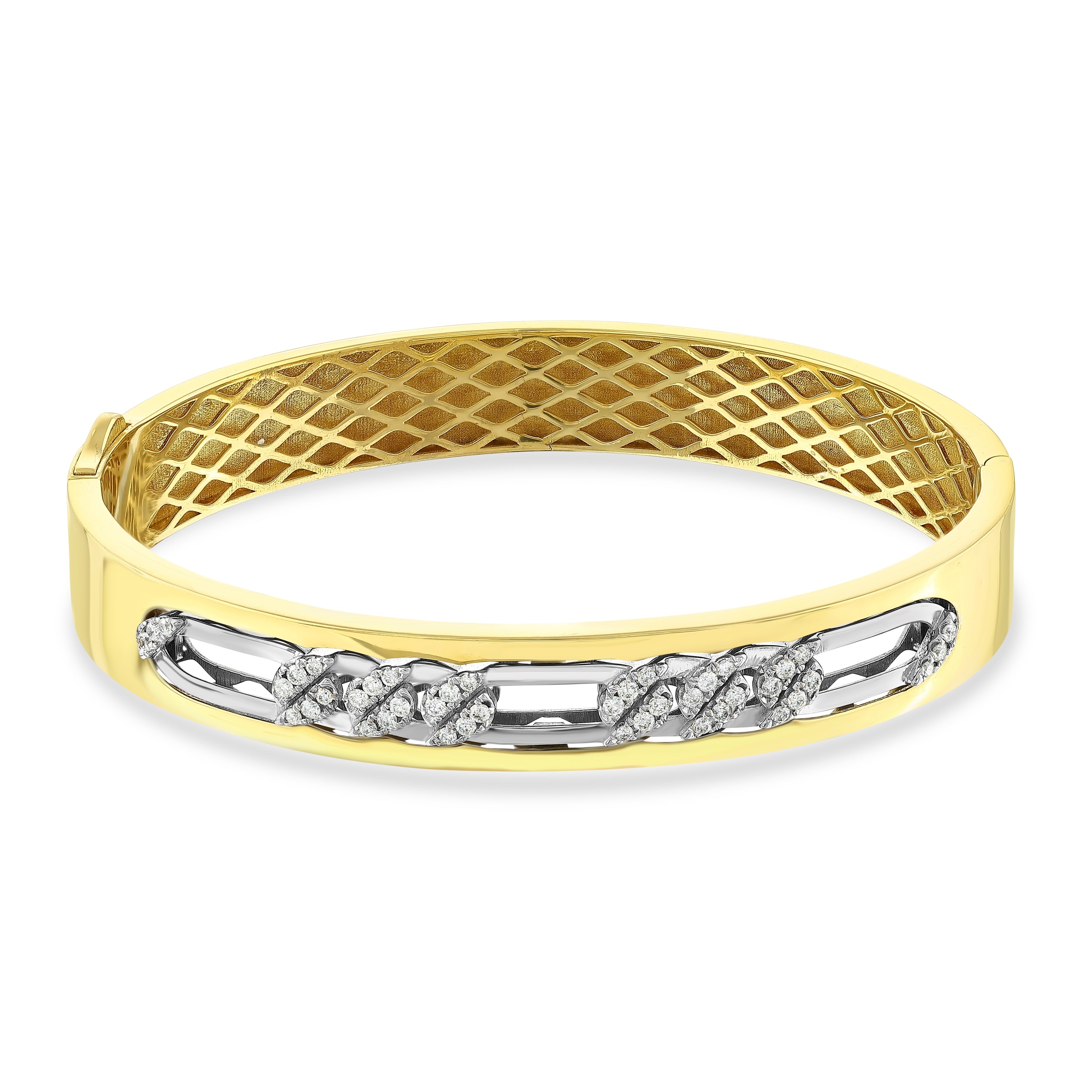 Pırlanta 0.41 Ct Pomella Altın Kelepçe 18K