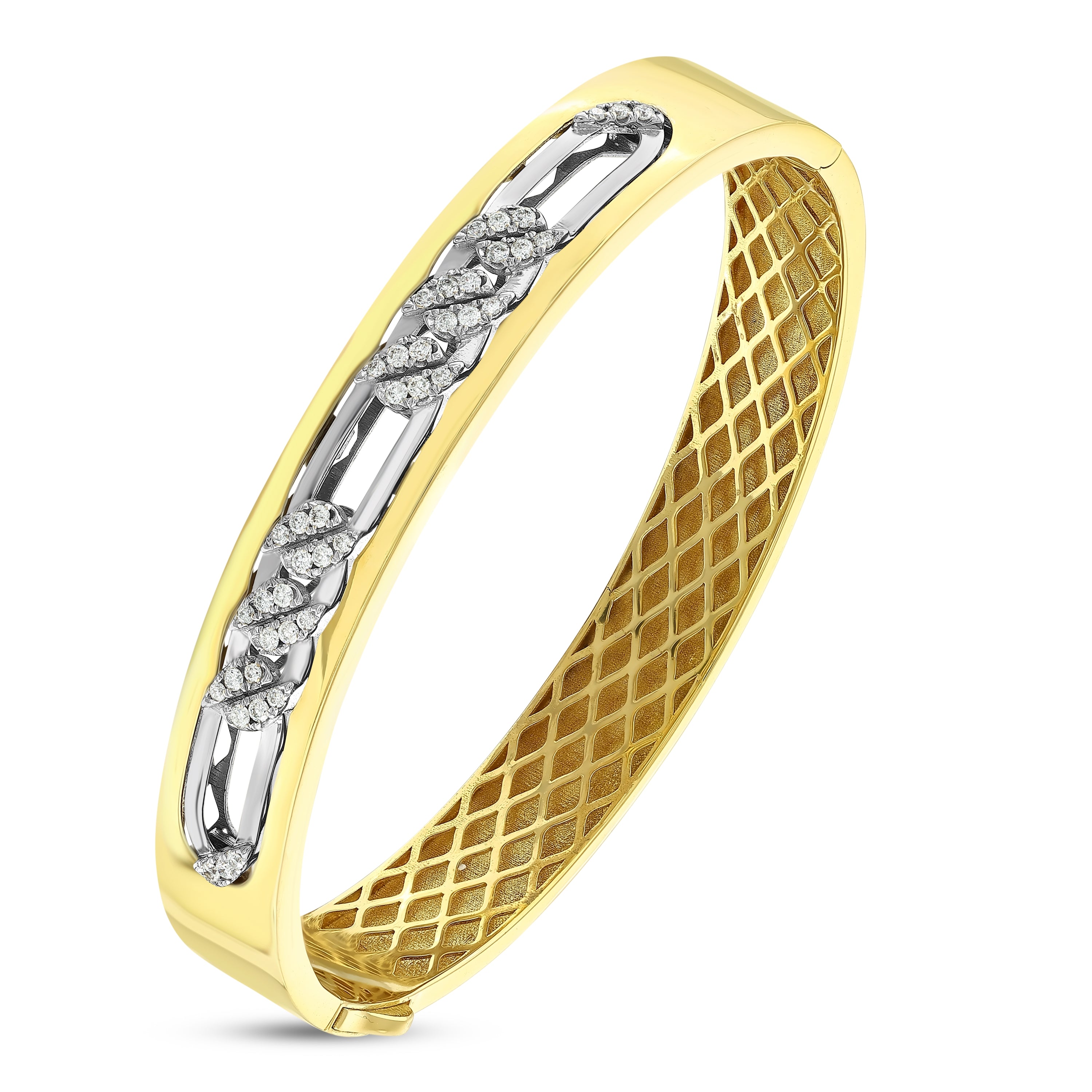 Pırlanta 0.41 Ct Pomella Altın Kelepçe 18K