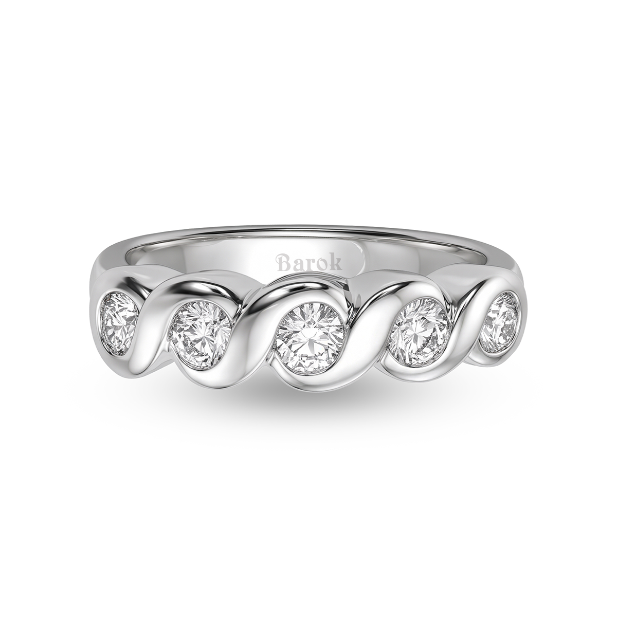 Pırlanta 0.50 Ct. Beştaş Sarmal Yüzük 14K